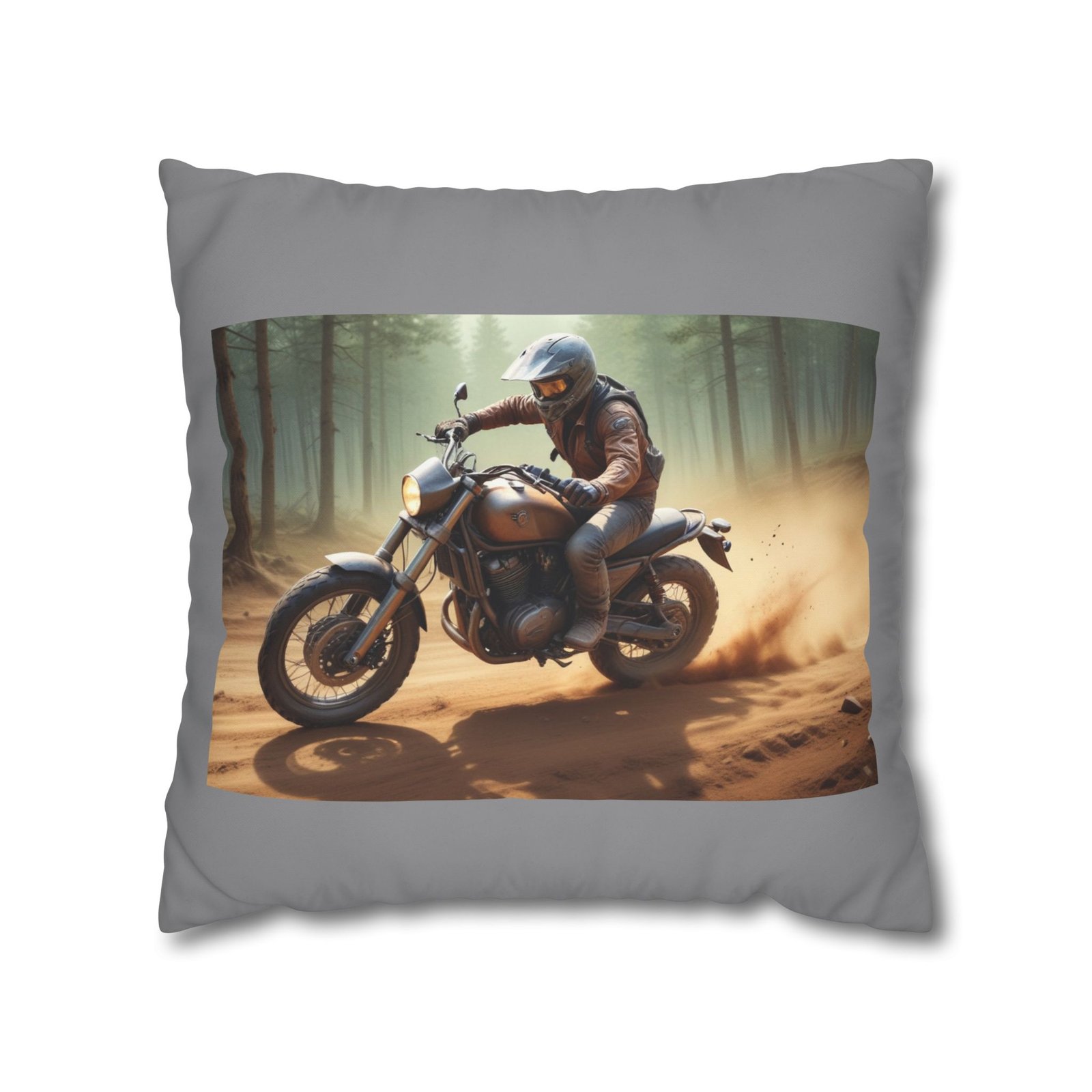 Scrambling Bikes Square Poly Canvas Pillowcase - Image 9