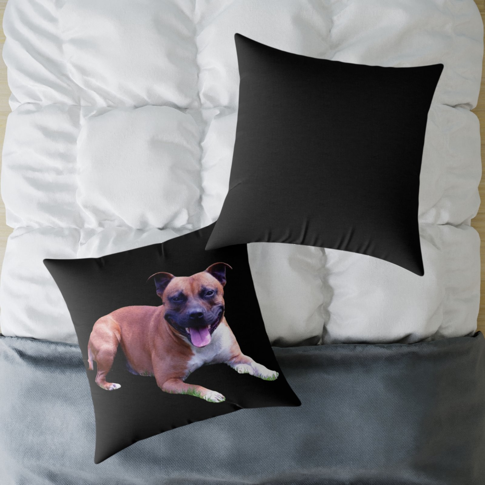 Staffordshire Bull Terrier Square Poly Canvas Pillow 08 - Image 20