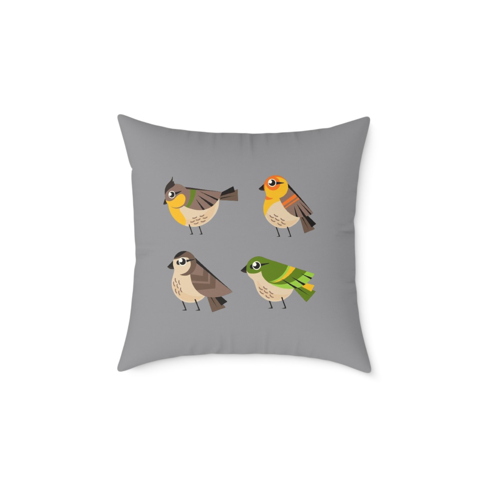 Bird Design Square Poly Canvas Pillow - Image 9