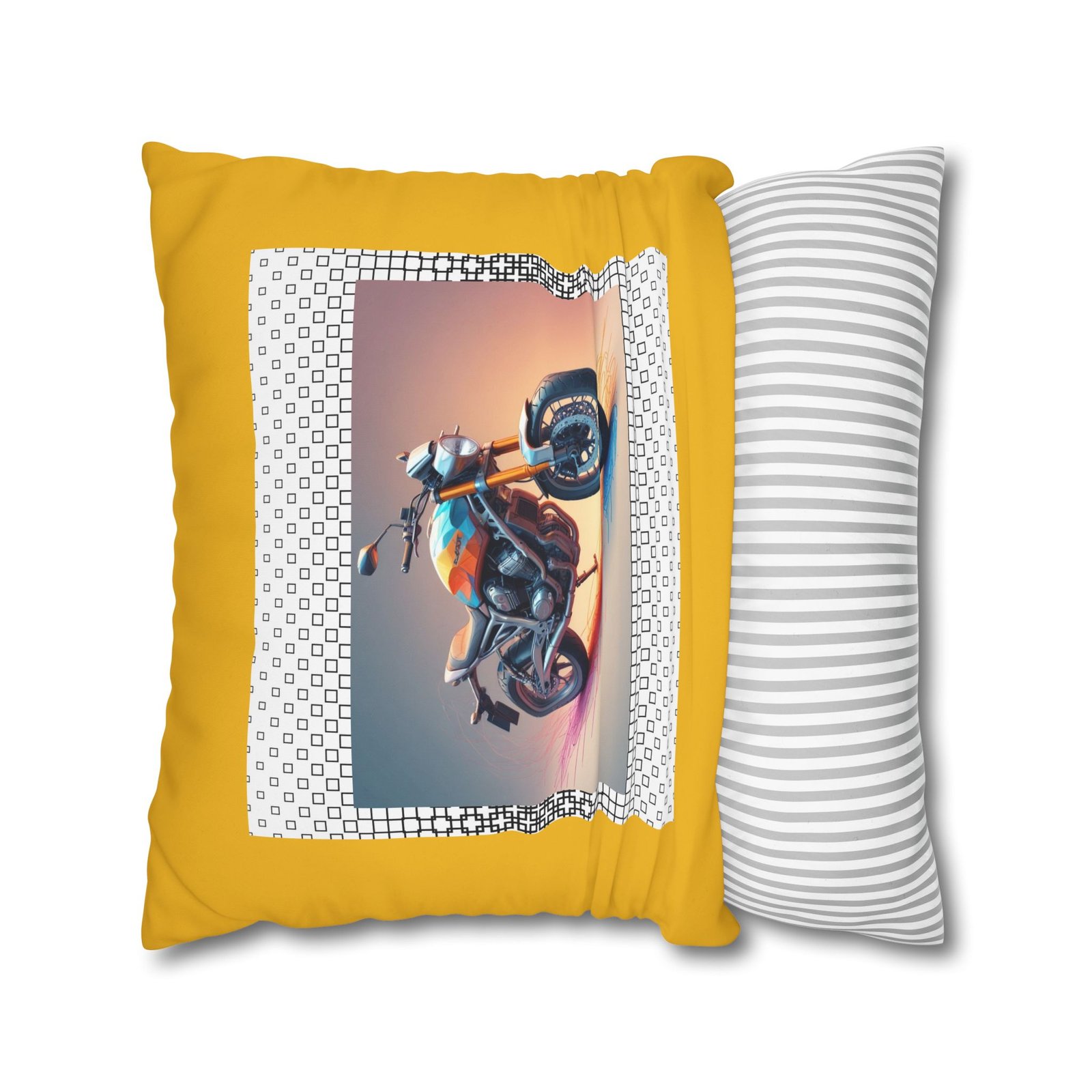 Scrambling Bikes Square Poly Canvas Pillowcase - Image 14