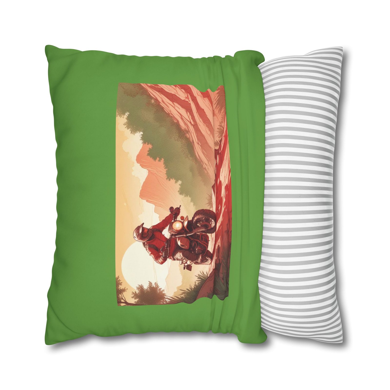 Scrambling Bikes Square Poly Canvas Pillowcase - Image 18