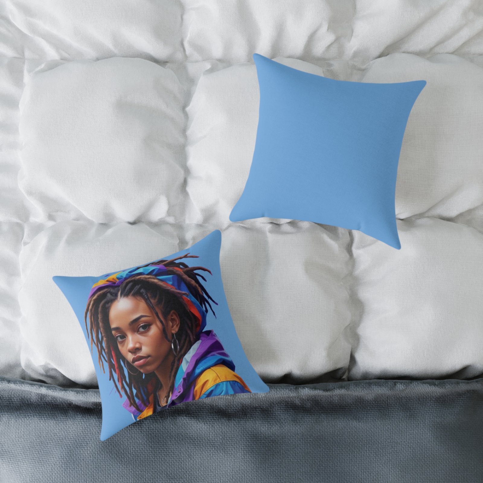 Zara Square Poly Canvas Pillow - Image 4