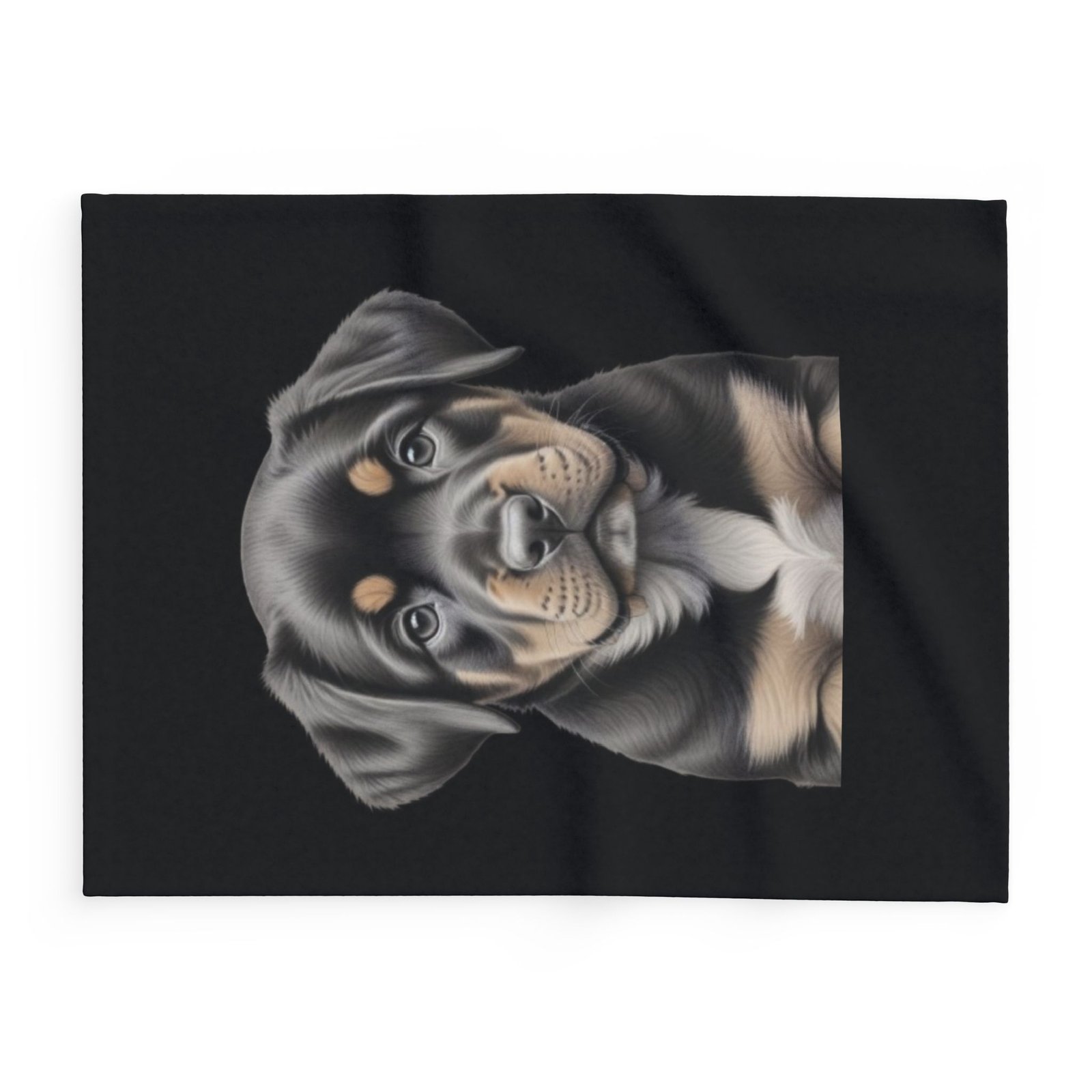 Rottweiller Puppy Arctic Fleece Blanket 08 - Image 2
