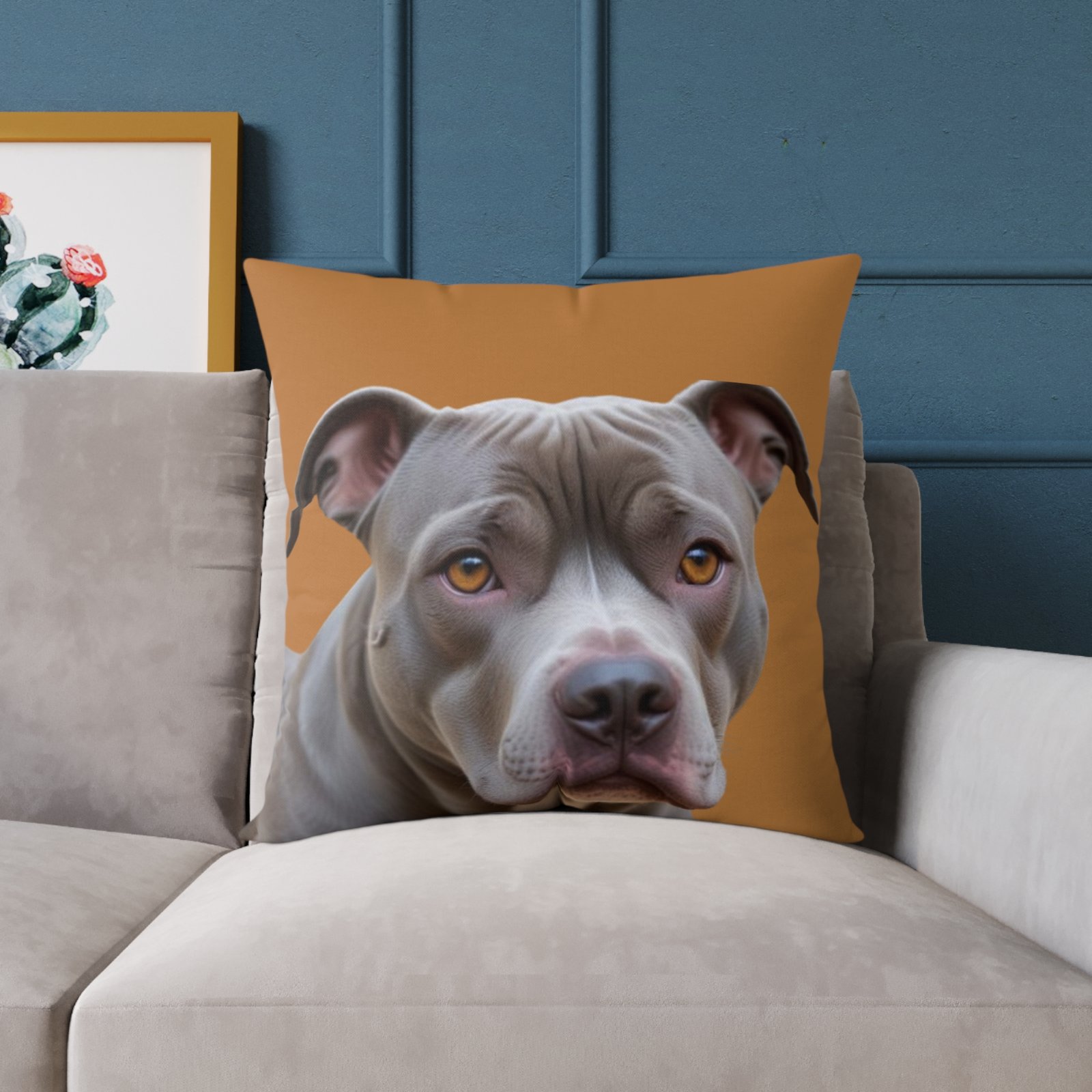 Staffordshire Bull Terrier Square Poly Canvas Pillow - Image 15
