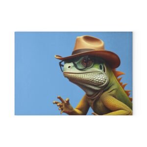 Iguana Dragon Glass Cutting Board - Unique Kitchen Decor, Perfect Gift for Chefs, Home Cooks, and Housewarmings, Ideal for Birthdays or Holidays