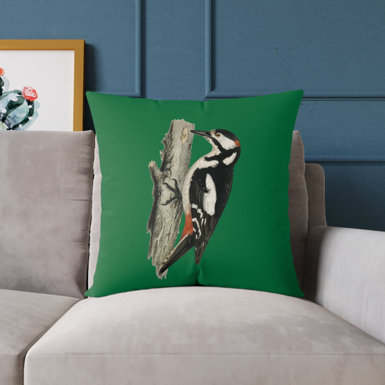 Bird Design Square Poly Canvas Pillow - Image 15
