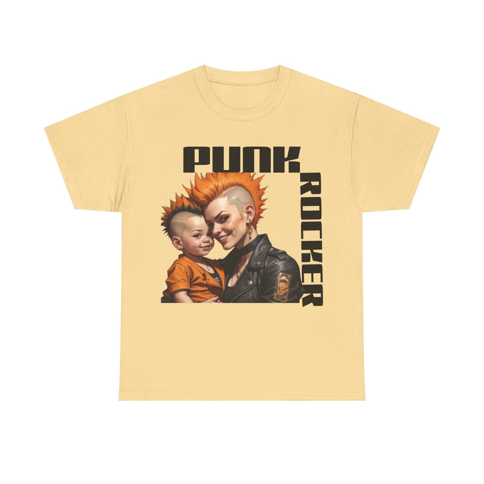 Punk Mother Daughter Father Son Grandparents Grandkids Matching Unisex Heavy Cotton Tee - Image 13