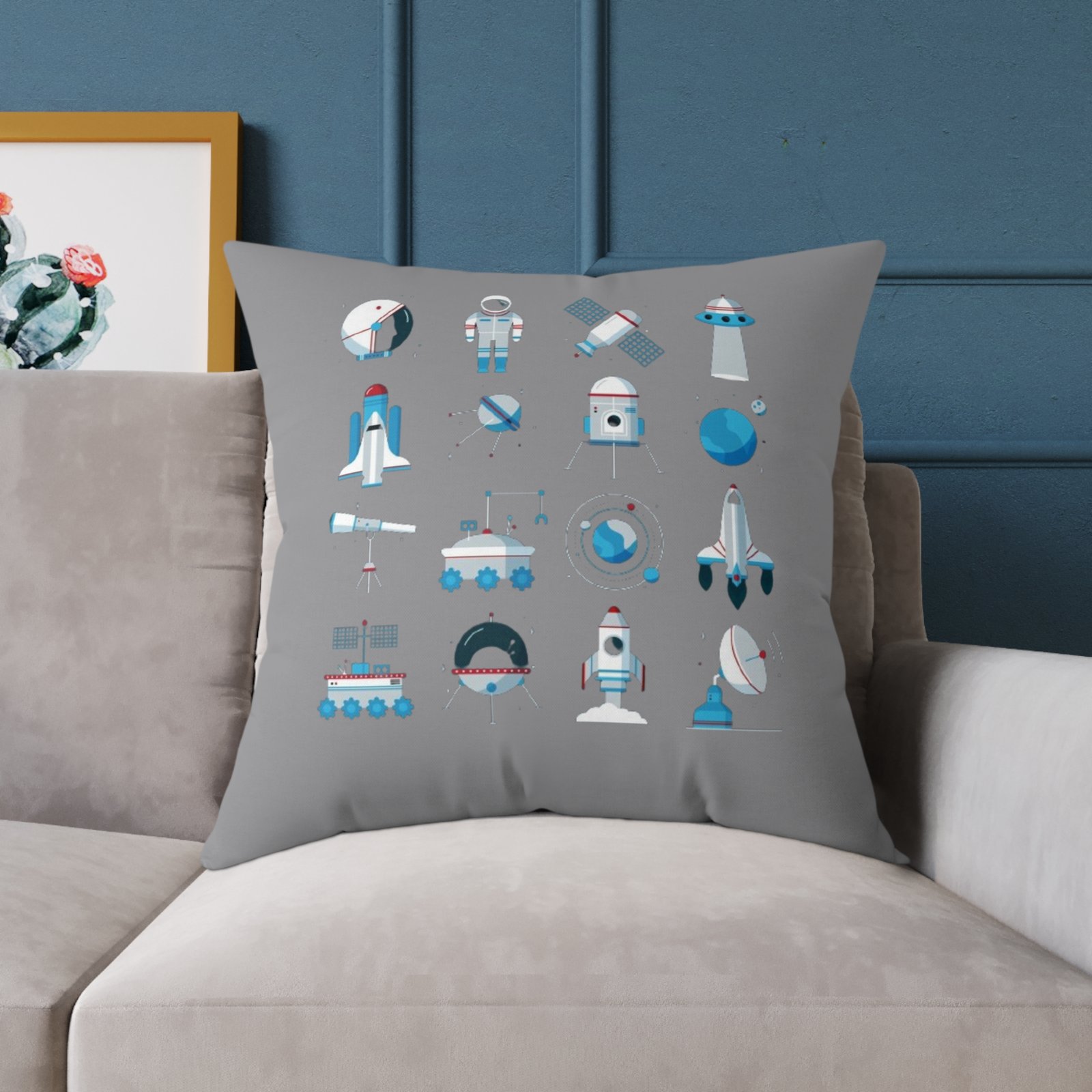 Outer Space Square Poly Canvas Pillow - Image 19