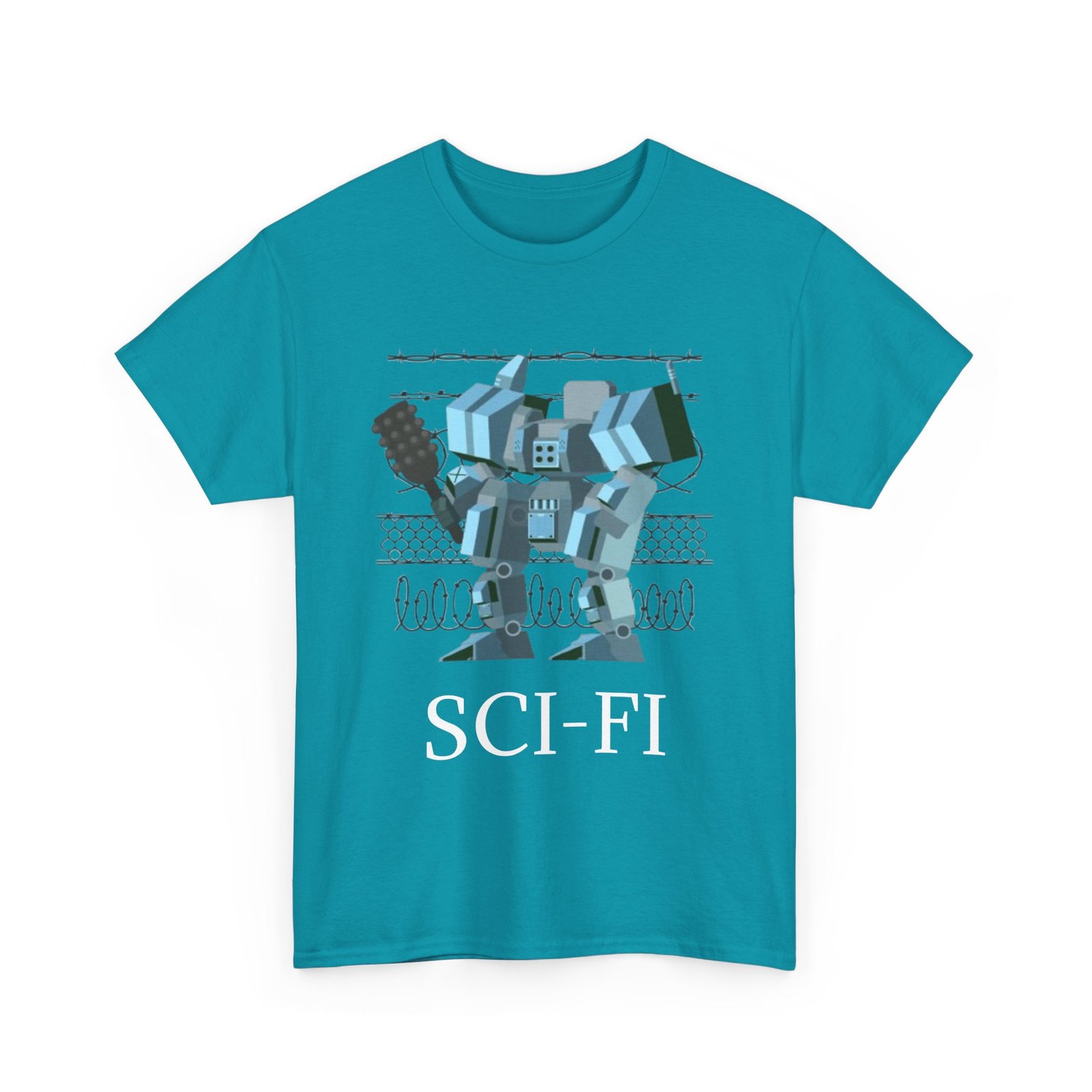 Sci-Fi Robot Futuristic Tee, Unisex Cotton T-Shirt, Geeky Clothing, Perfect Gift for Sci-Fi Lovers, Casual Wear, Unique Graphic Tee - Image 43