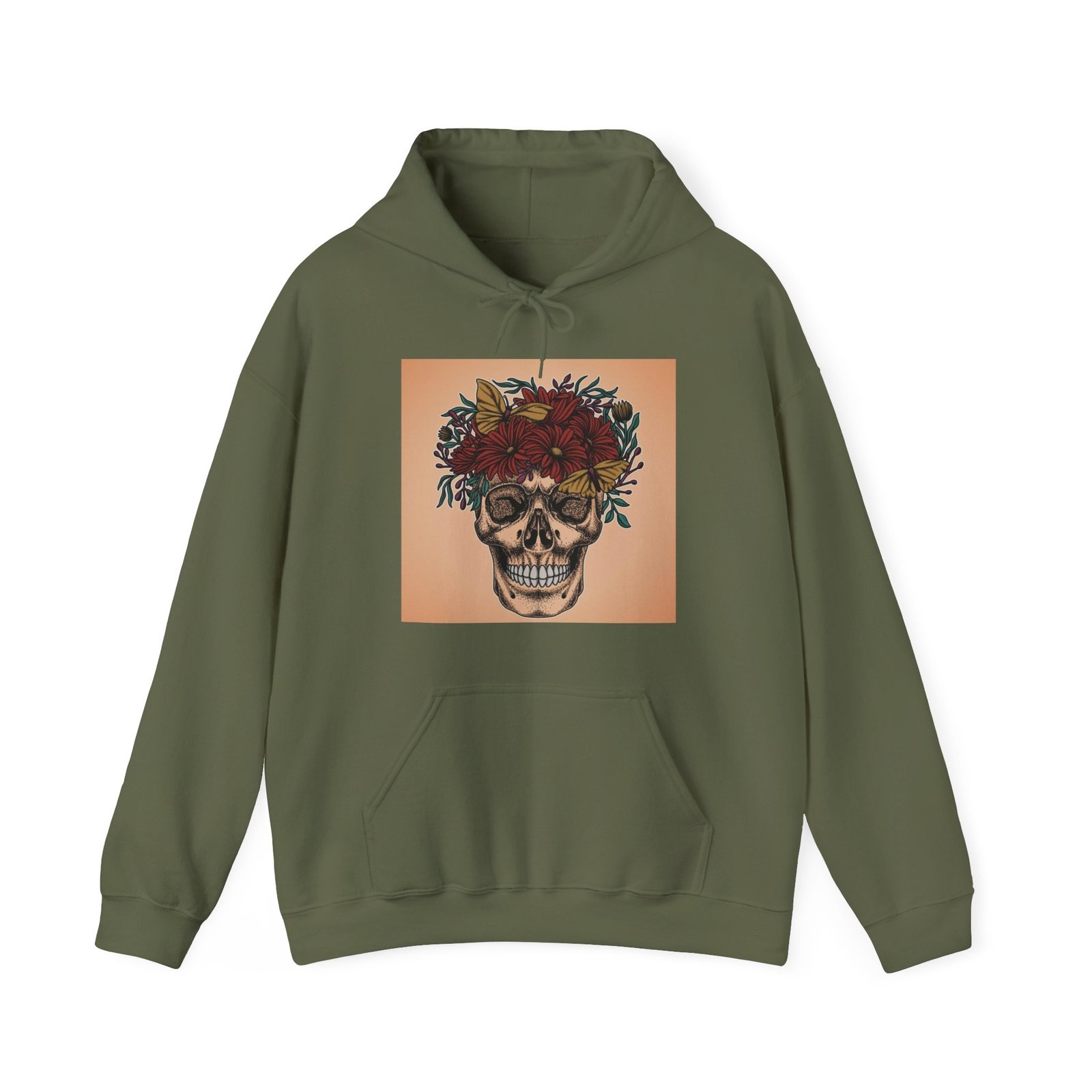 Skull Roses Tattoo Flowers Hoodie, Gothic Sweatshirt, Edgy Pullover, Dark Floral - Image 37