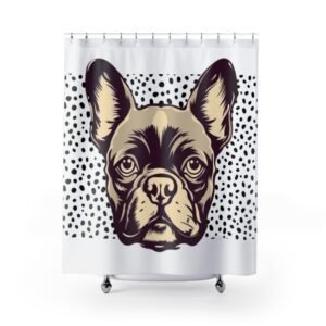 French  Bull Dog Lover Funny Shower Curtain | Cozy Pet Decor, Dog Lover Gift, Rustic Bathroom Accessory, Home Decoration