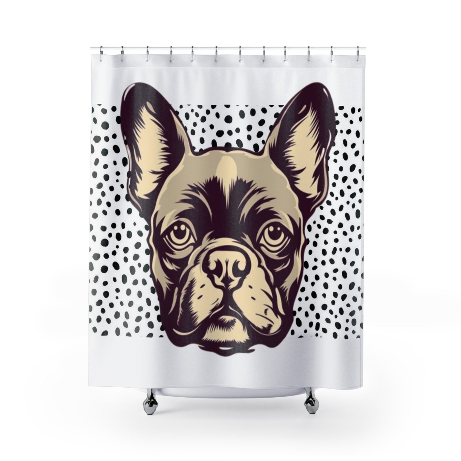 French Bull Dog Lover Funny Shower Curtain | Cozy Pet Decor, Dog Lover Gift, Rustic Bathroom Accessory, Home Decoration