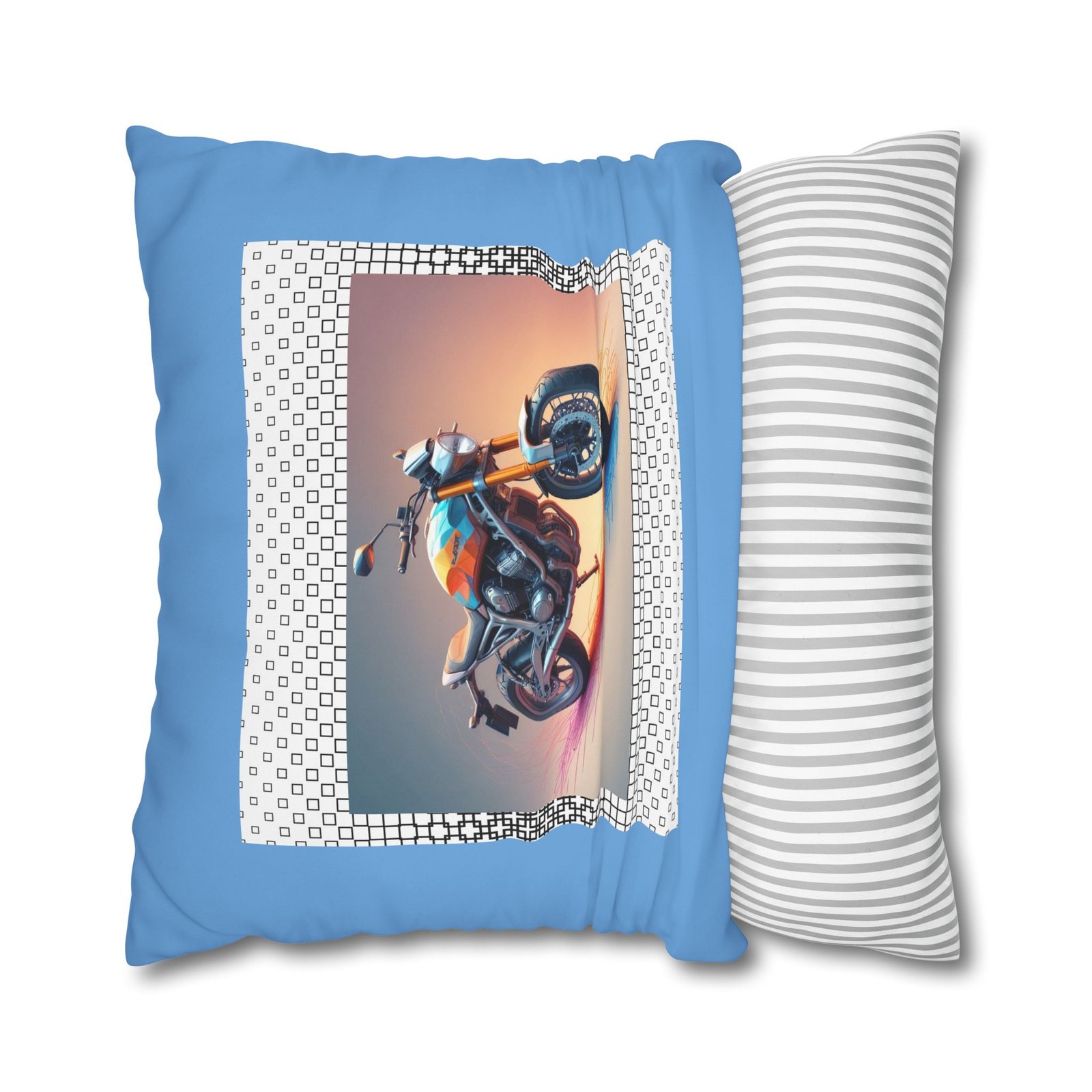 Scrambling Bikes Square Poly Canvas Pillowcase - Image 18