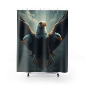 Eagles Shower Curtain, Unique Bathroom Decor, Reptile Lovers Gift, Fun Home Accessories, Quirky Bathroom Style