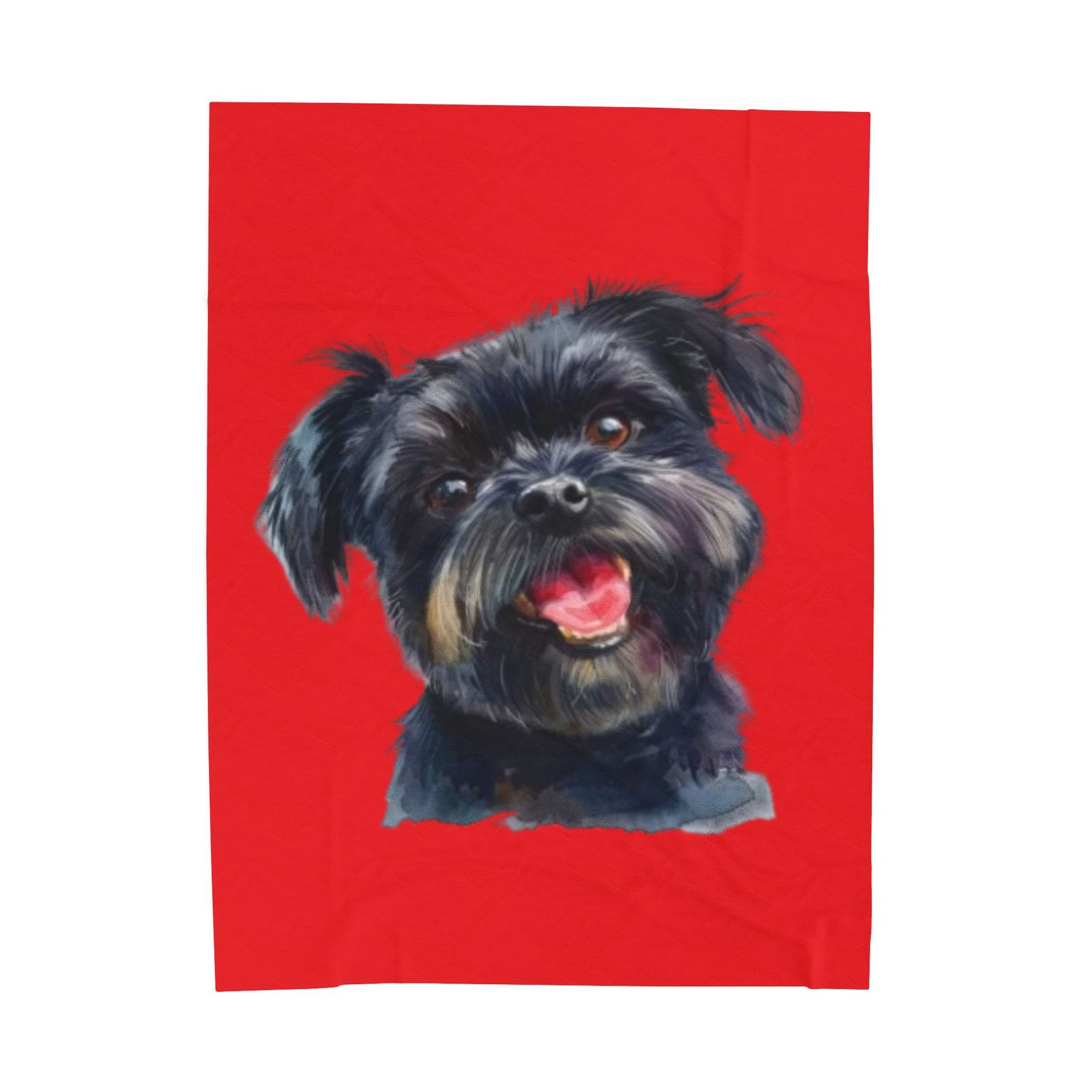 Terrier Dog Custom Dog Portrait Velveteen Plush Blanket | Cozy Pet Lover Gift - Image 9