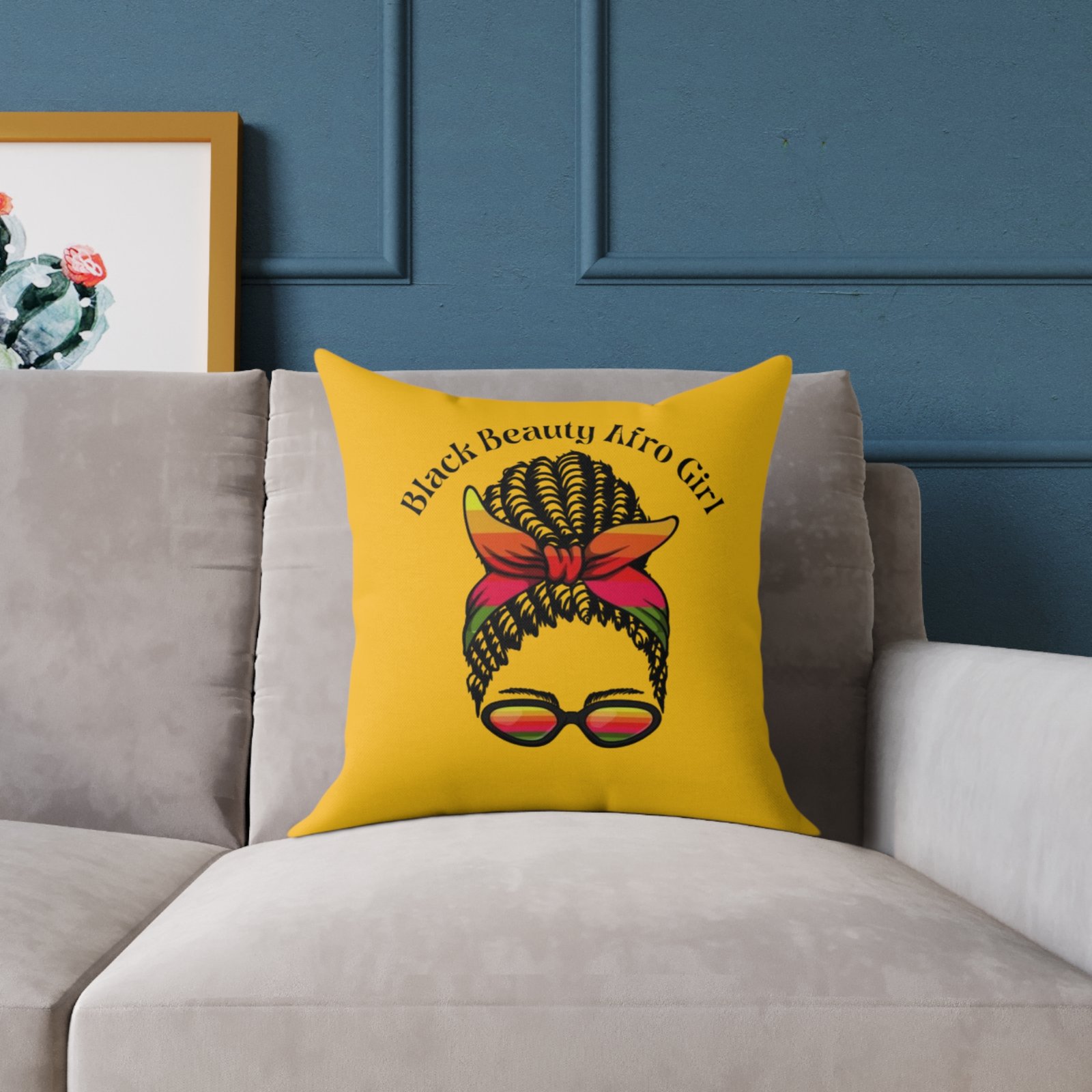 Jamaica Reggae Rasta Music Spliff Cannabis Square Poly Canvas Pillow 08 - Image 7