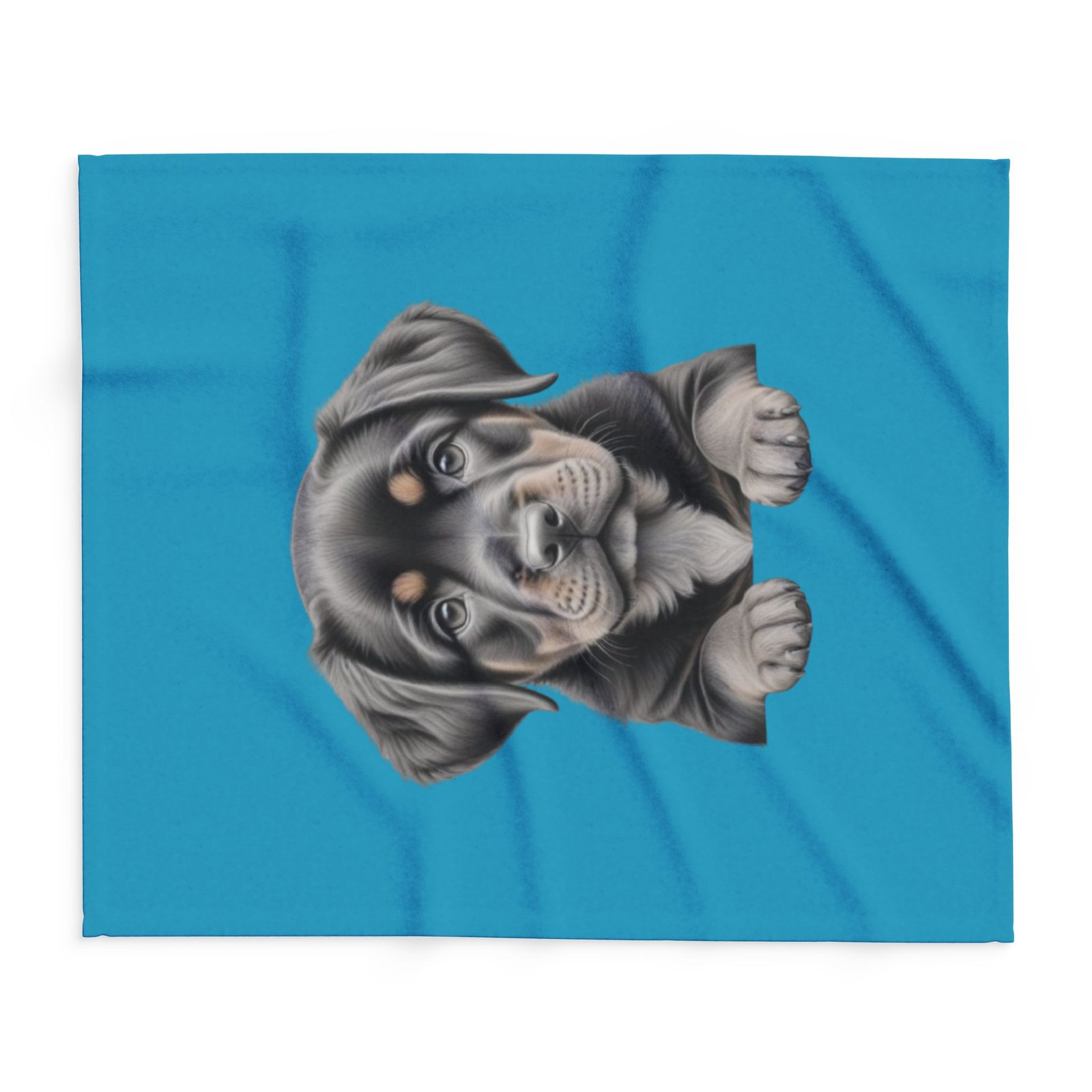 Rottweiller Puppy Arctic Fleece Blanket 08 - Image 6