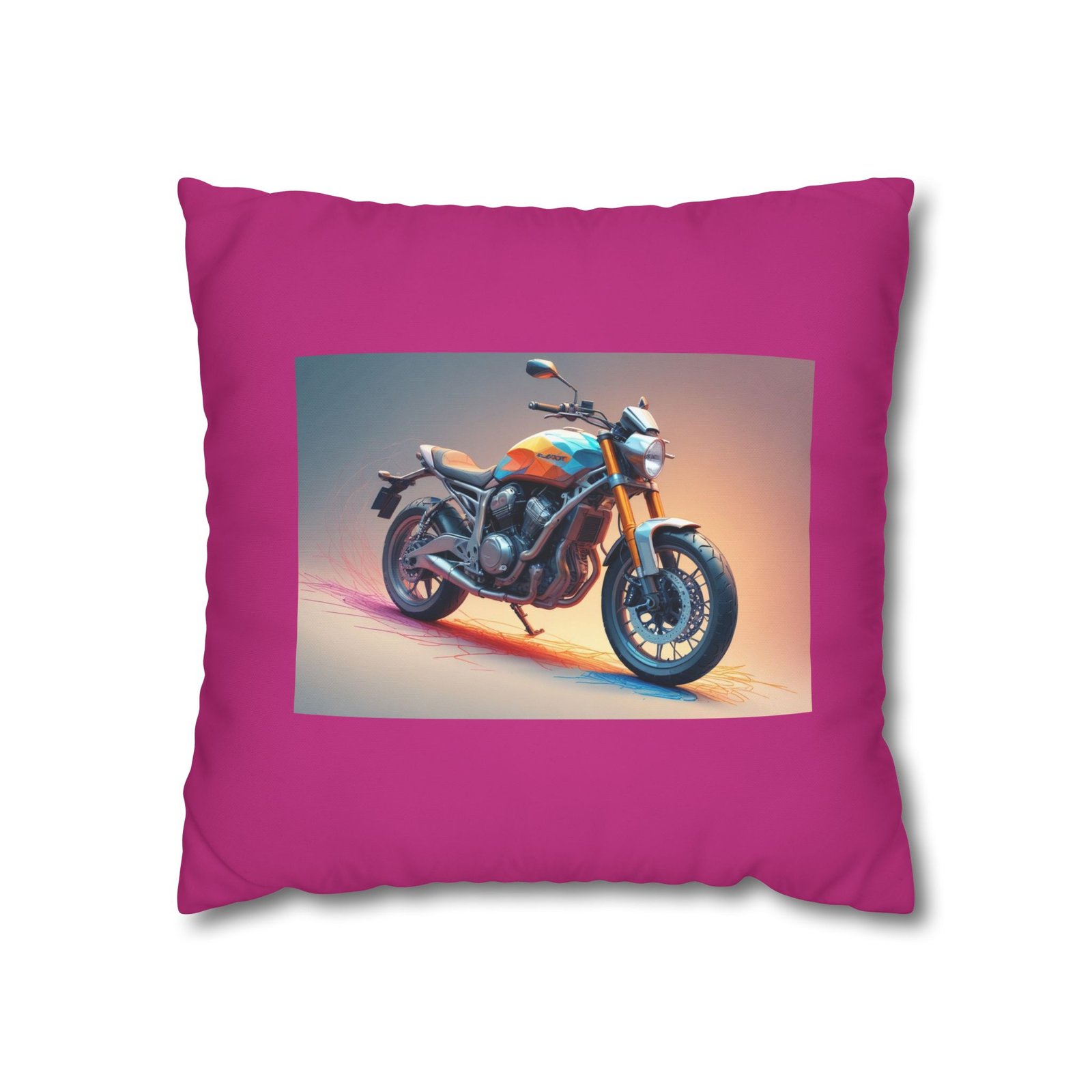 Scrambling Bikes Square Poly Canvas Pillowcase - Image 5