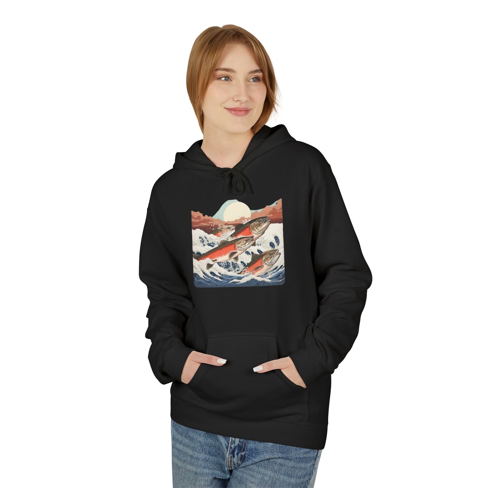 Fishing Adventure Water Sport Fleece Hoodie | Perfect Gift for Anglers, Outdoor Enthusiasts, Fishing Trips, Birthdays, and Summer - Image 15
