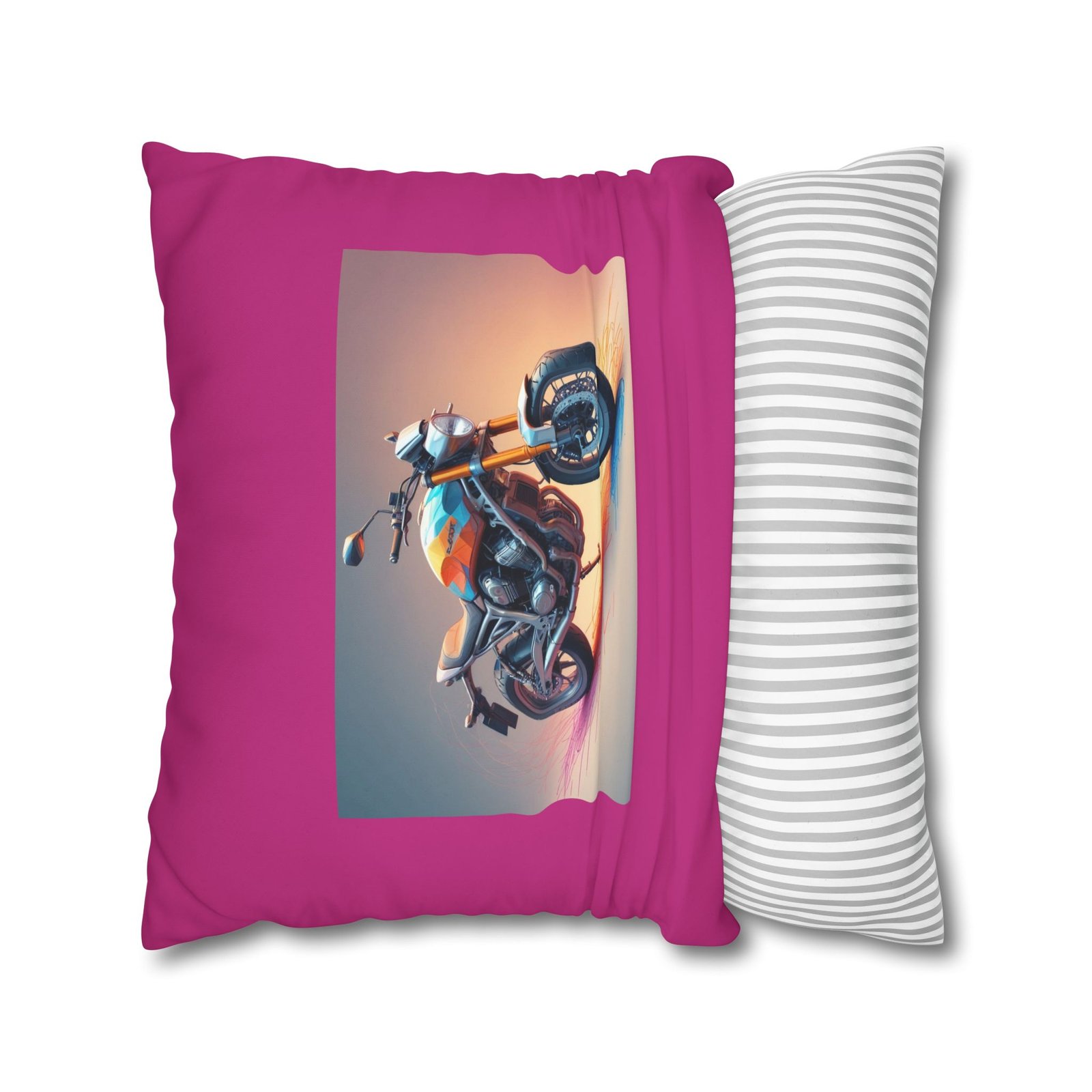 Scrambling Bikes Square Poly Canvas Pillowcase - Image 14