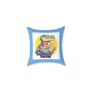 Dinassaur Square Poly Canvas Pillow