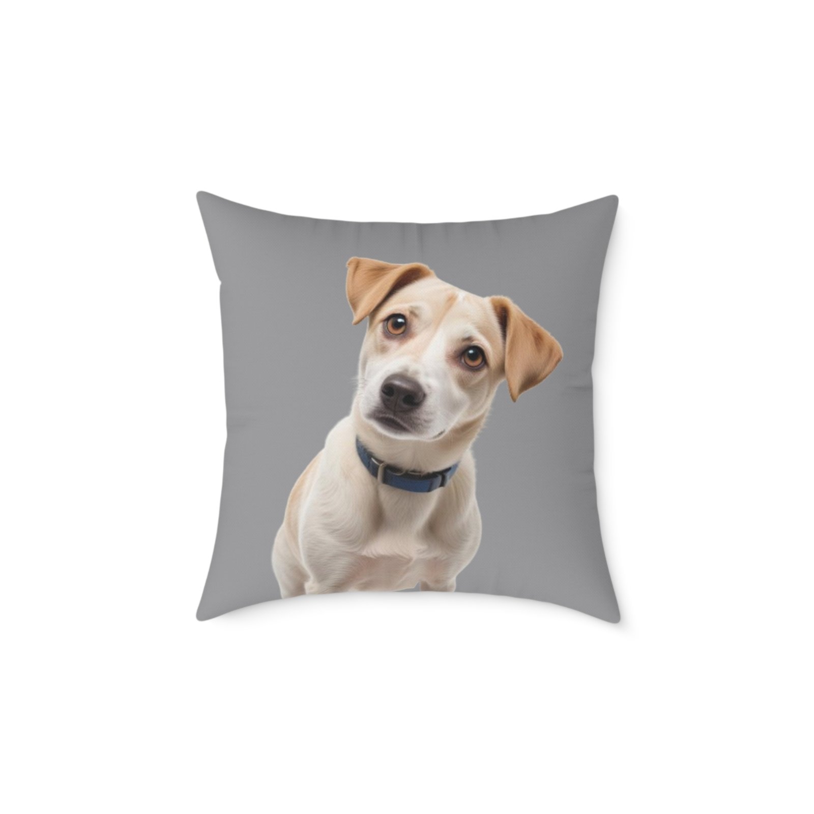 Jack Russell Square Poly Canvas Pillow - Image 9