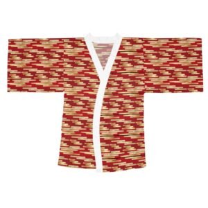 Oriental Stylish Long Sleeve Kimono Robe with Unique Print - Perfect for Relaxation and Home Spa Days
