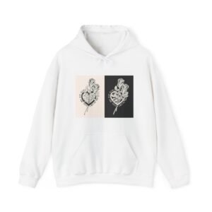 Skull Roses Tattoo Flowers Hoodie, Gothic Sweatshirt, Edgy Pullover, Dark Floral