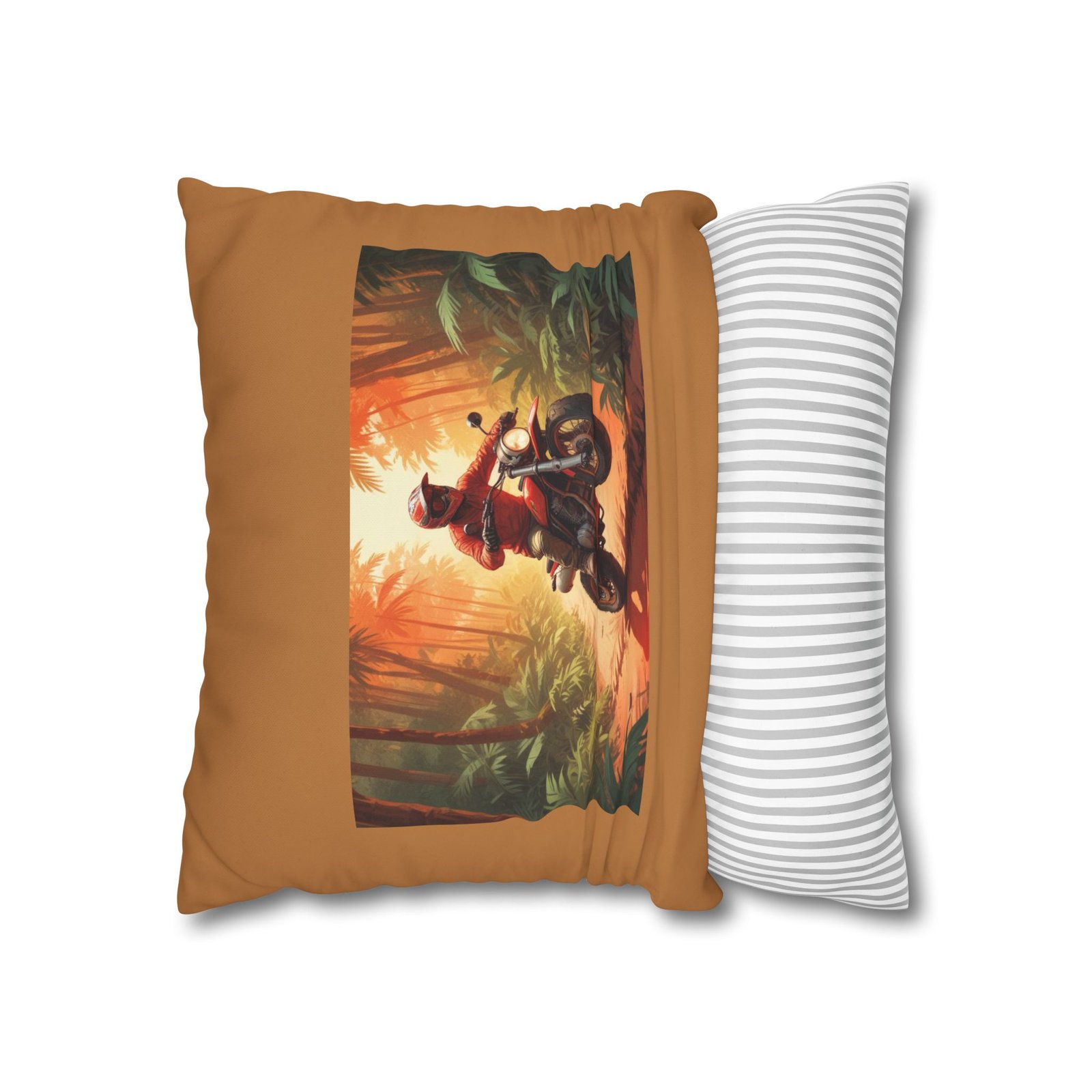 Scrambling Bikes Square Poly Canvas Pillowcase - Image 6