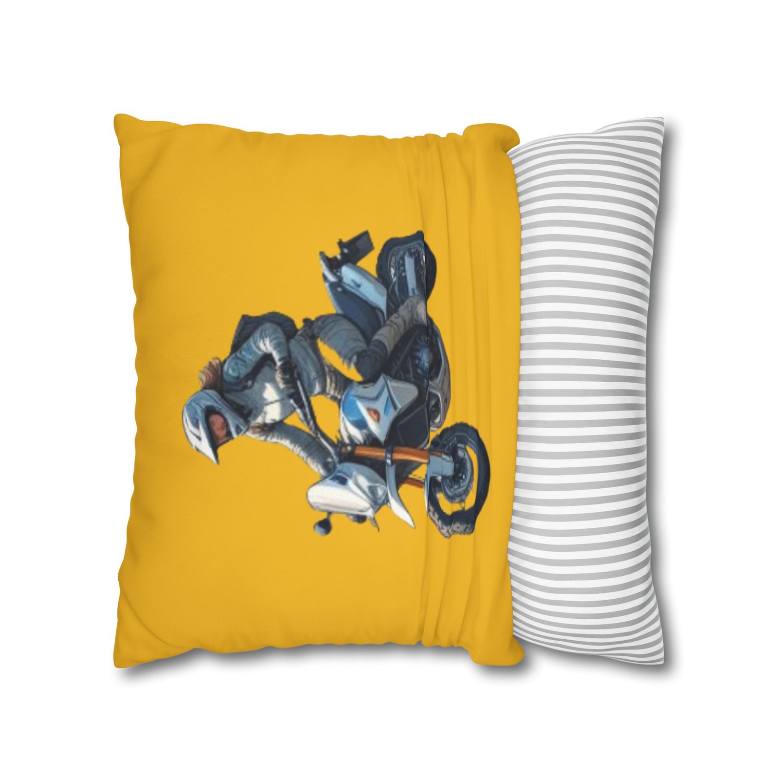 Scrambling Bikes Square Poly Canvas Pillowcase - Image 10