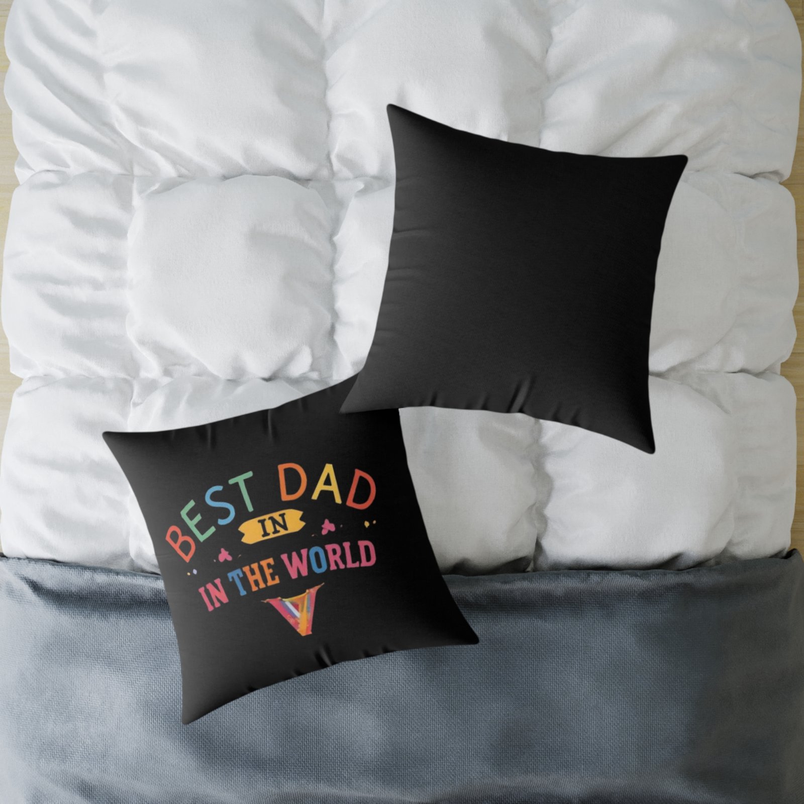 Best Dad Square Poly Canvas Pillow - Image 16