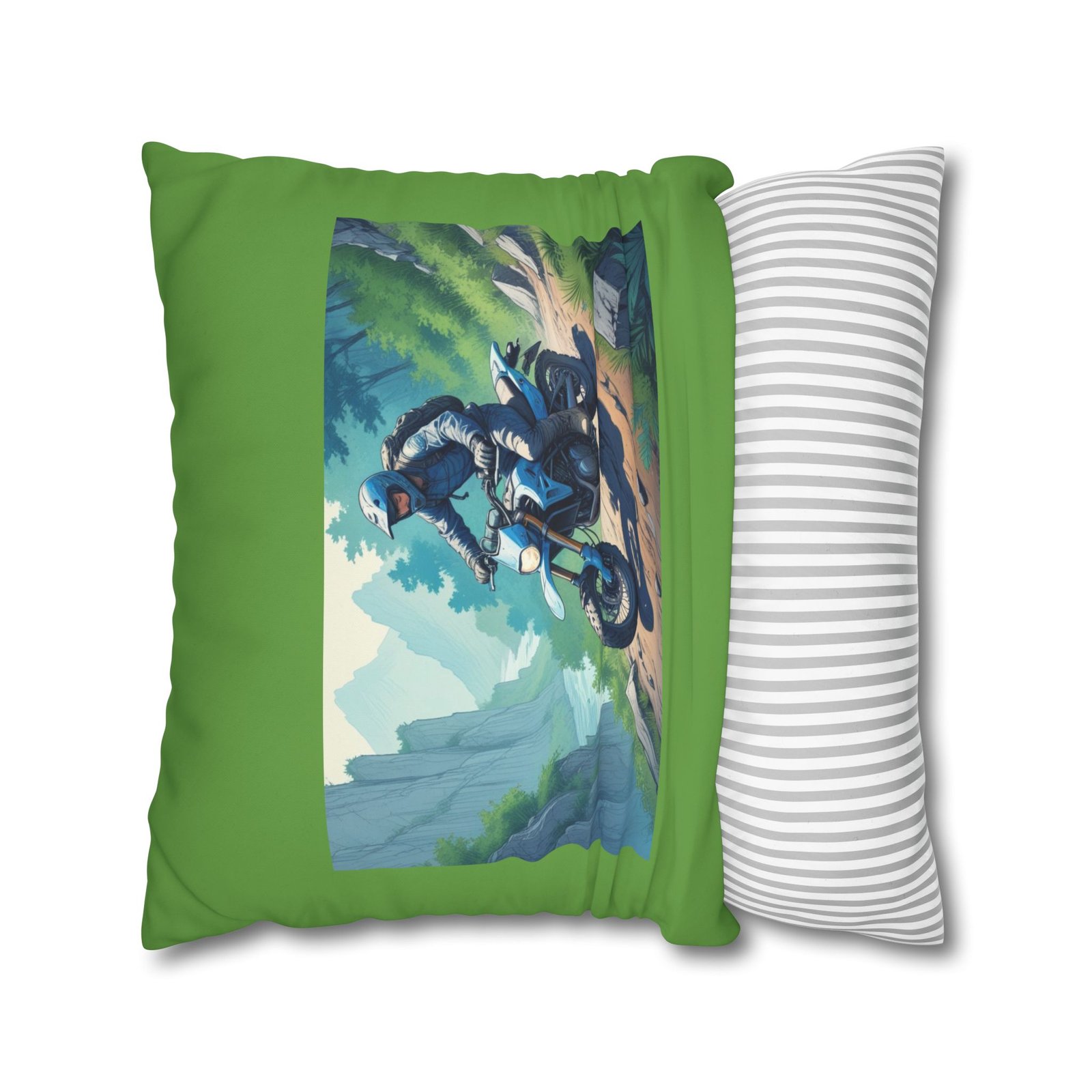 Scrambling Bikes Square Poly Canvas Pillowcase - Image 14