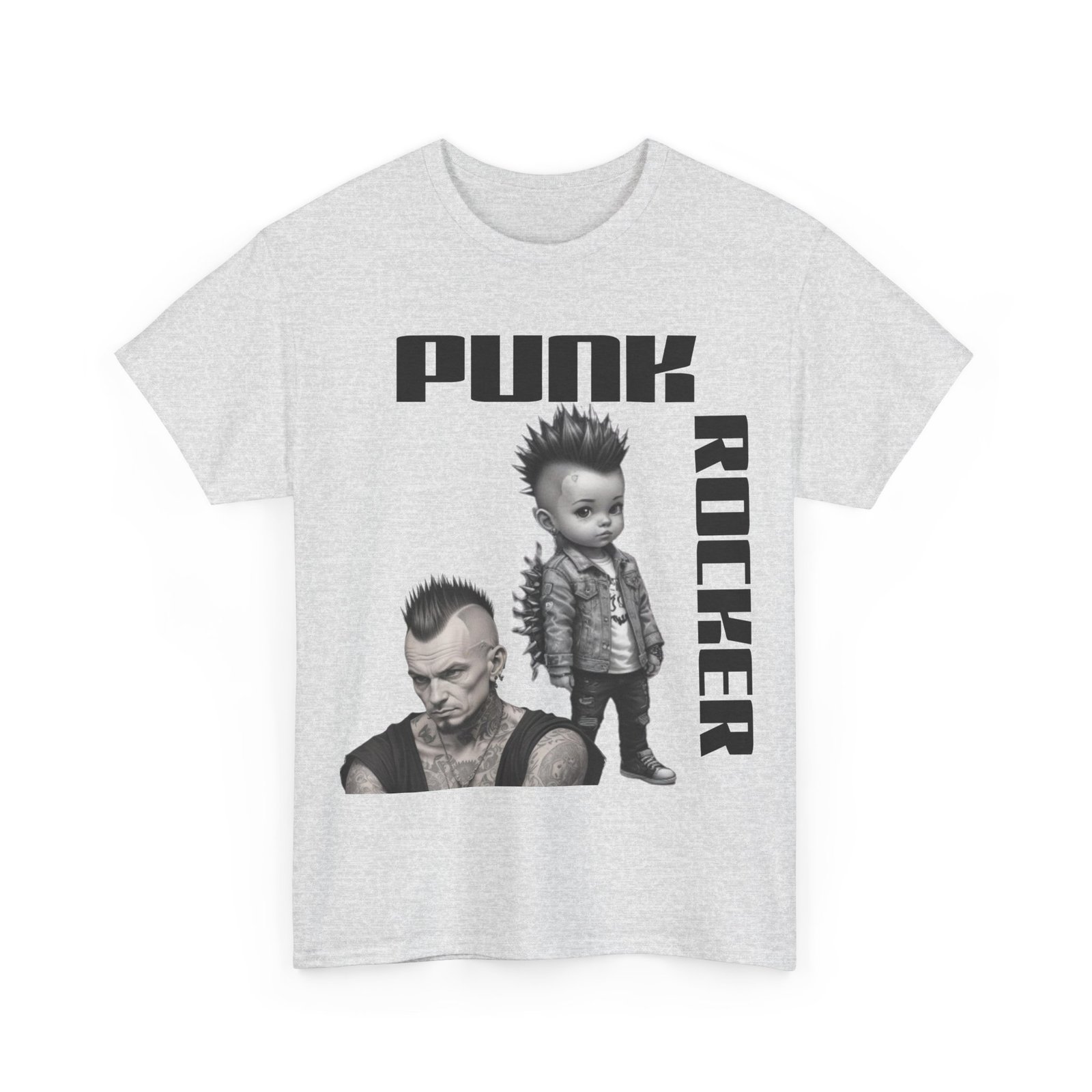 Punk Mother Daughter Father Son Grandparents Grandkids Matching Unisex Heavy Cotton Tee - Image 7