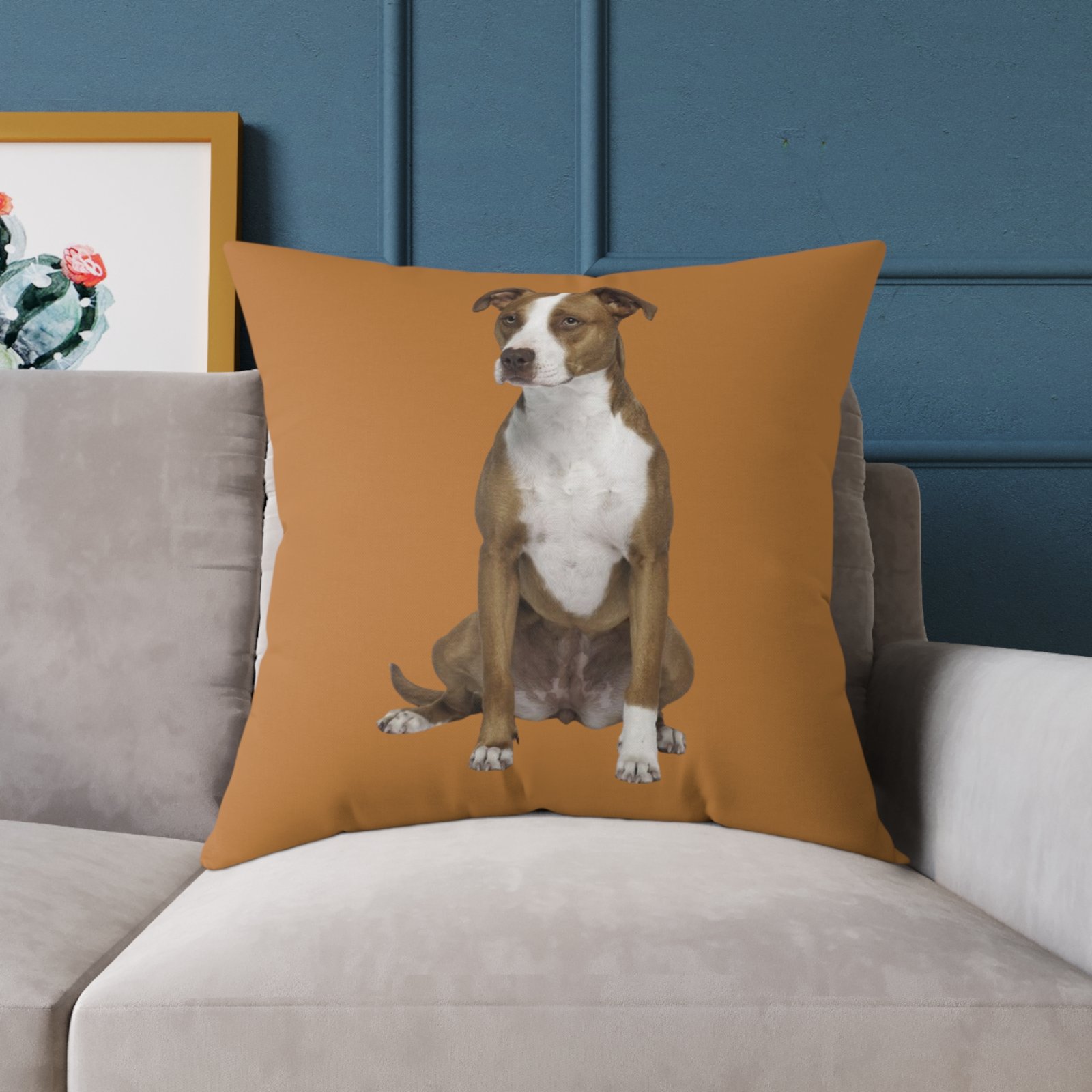 Staffordshire Bull Terrier Square Poly Canvas Pillow - Image 19