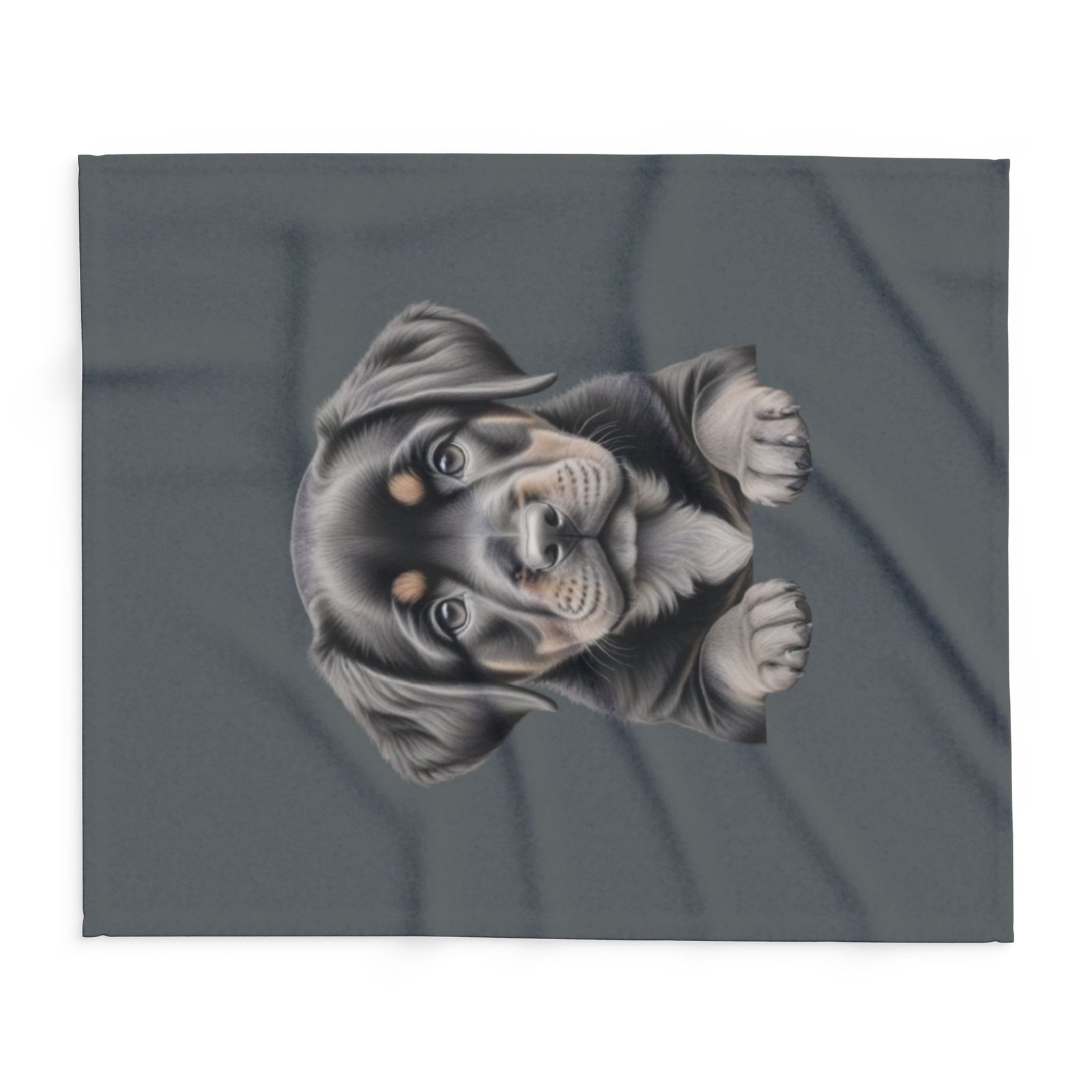 Rottweiller Puppy Arctic Fleece Blanket - Image 6