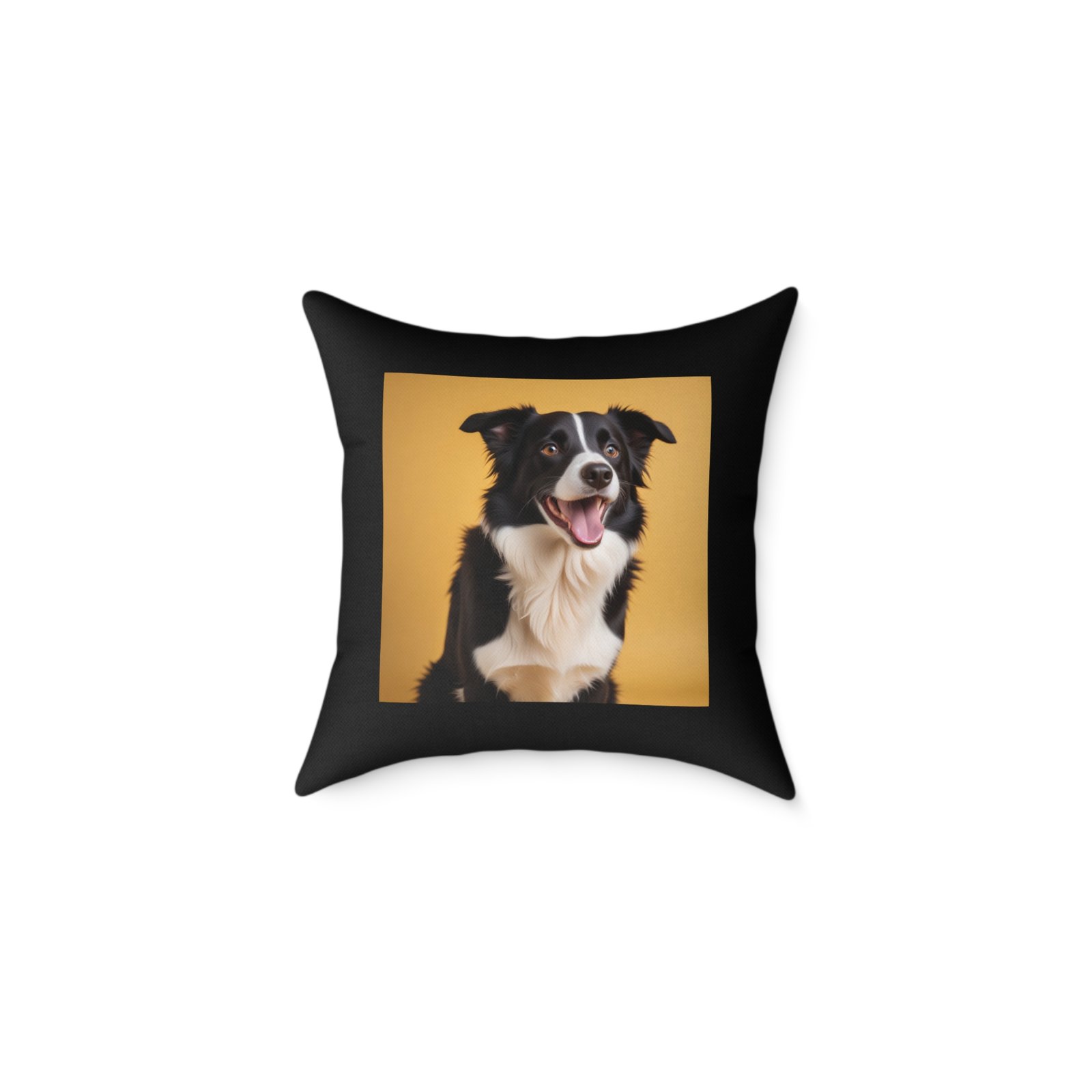 Border Collie Dog Pet Puppy Cushion .Square Poly Canvas Pillow 08 - Image 5