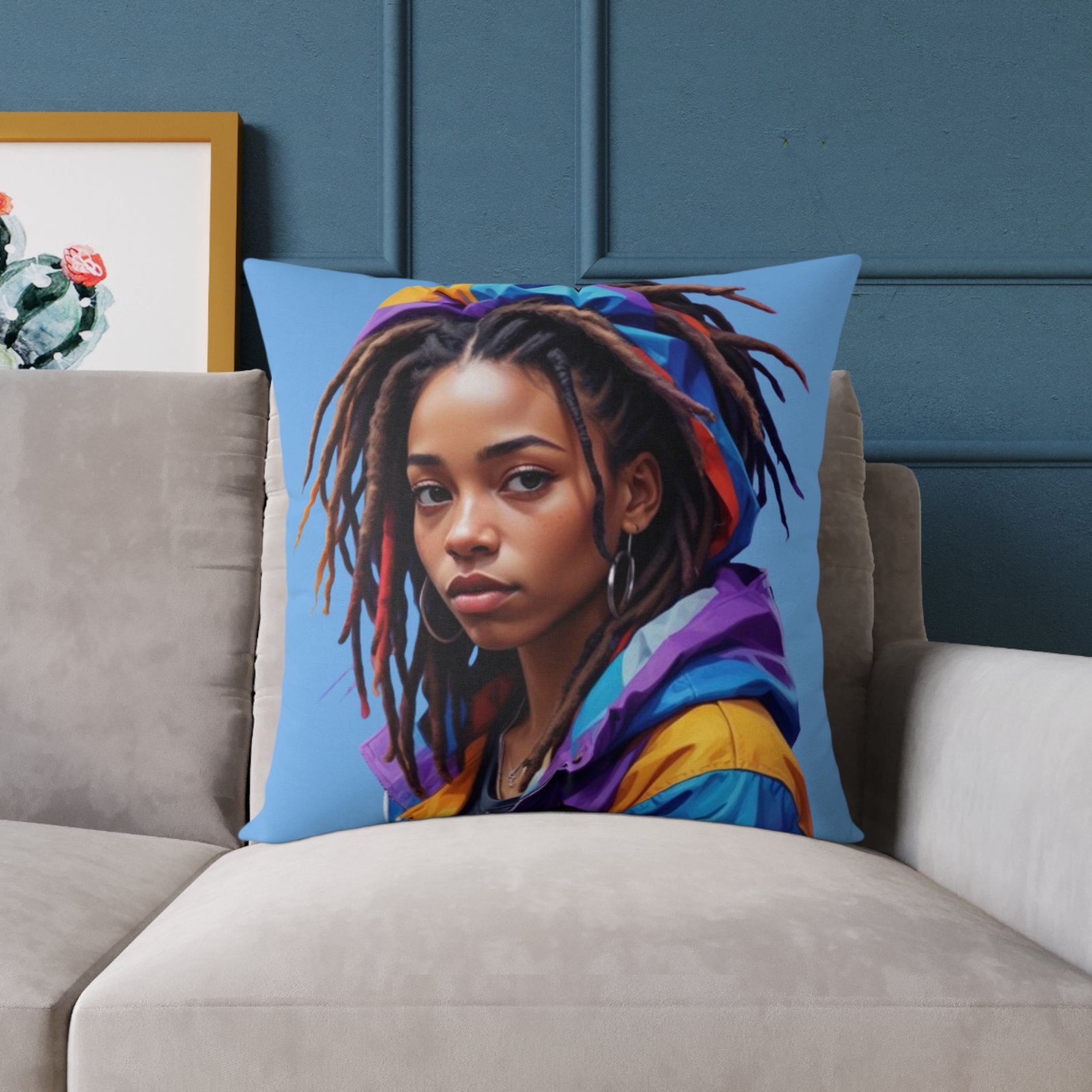 Zara Square Poly Canvas Pillow - Image 15