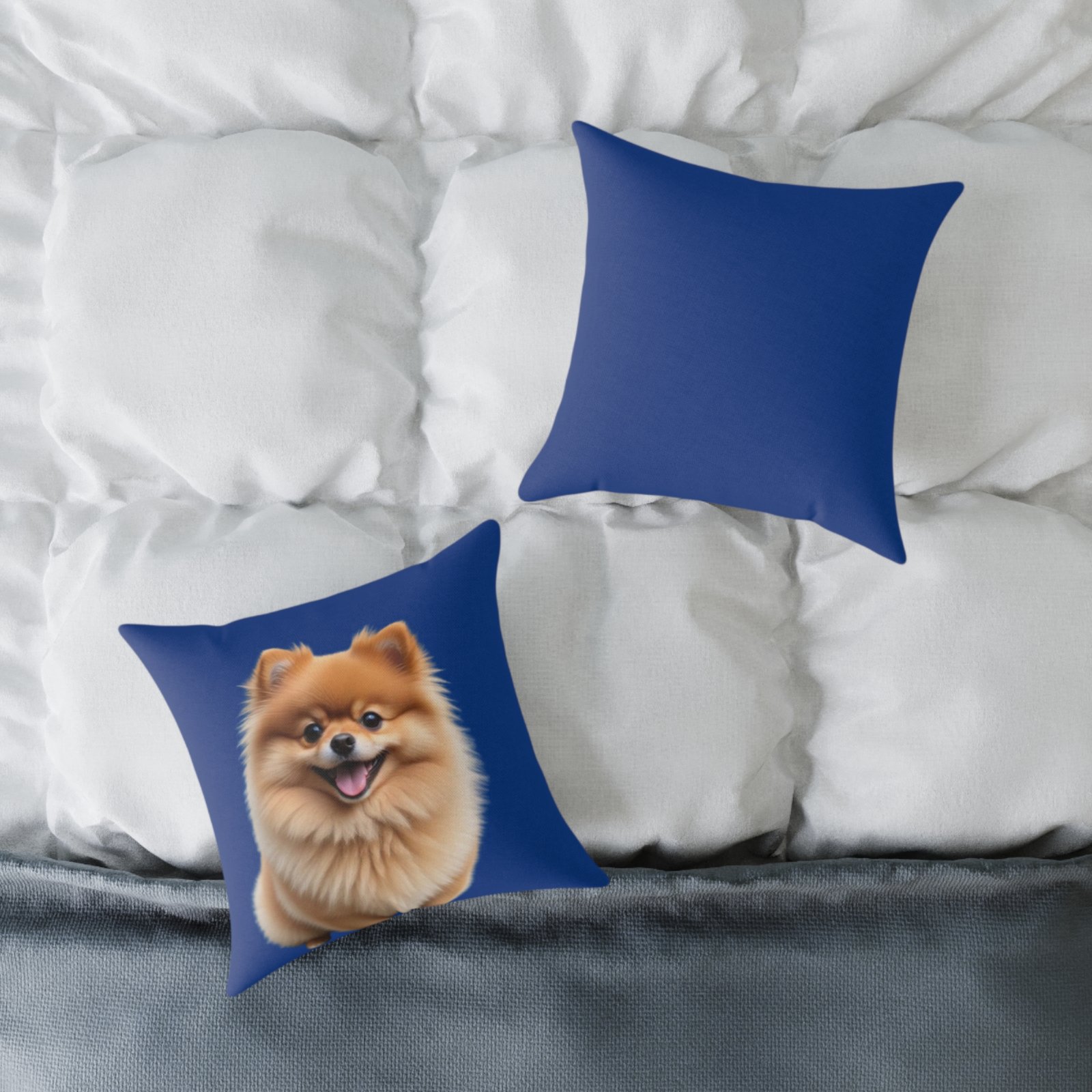 Pomeranian Dog Square Poly Canvas Pillow - Image 4