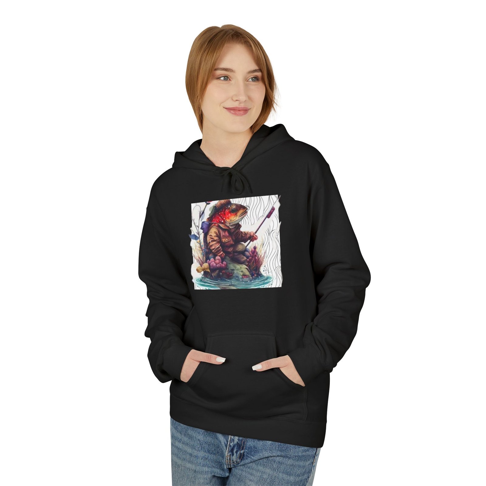 Fishing Adventure Water Sport Fleece Hoodie | Perfect Gift for Anglers, Outdoor Enthusiasts, Fishing Trips, Birthdays, and Summer - Image 11