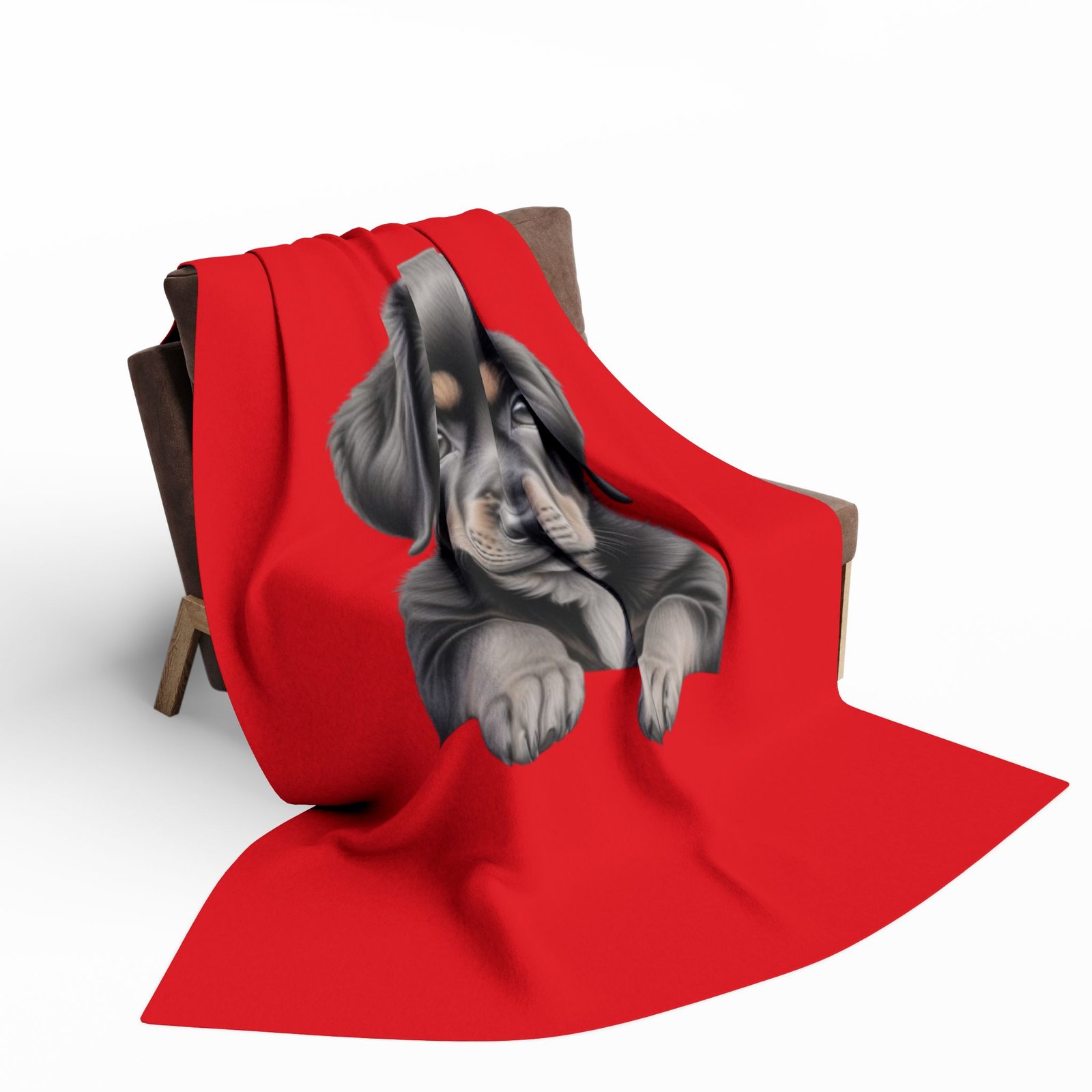 Rottweiller Puppy Arctic Fleece Blanket - Image 12