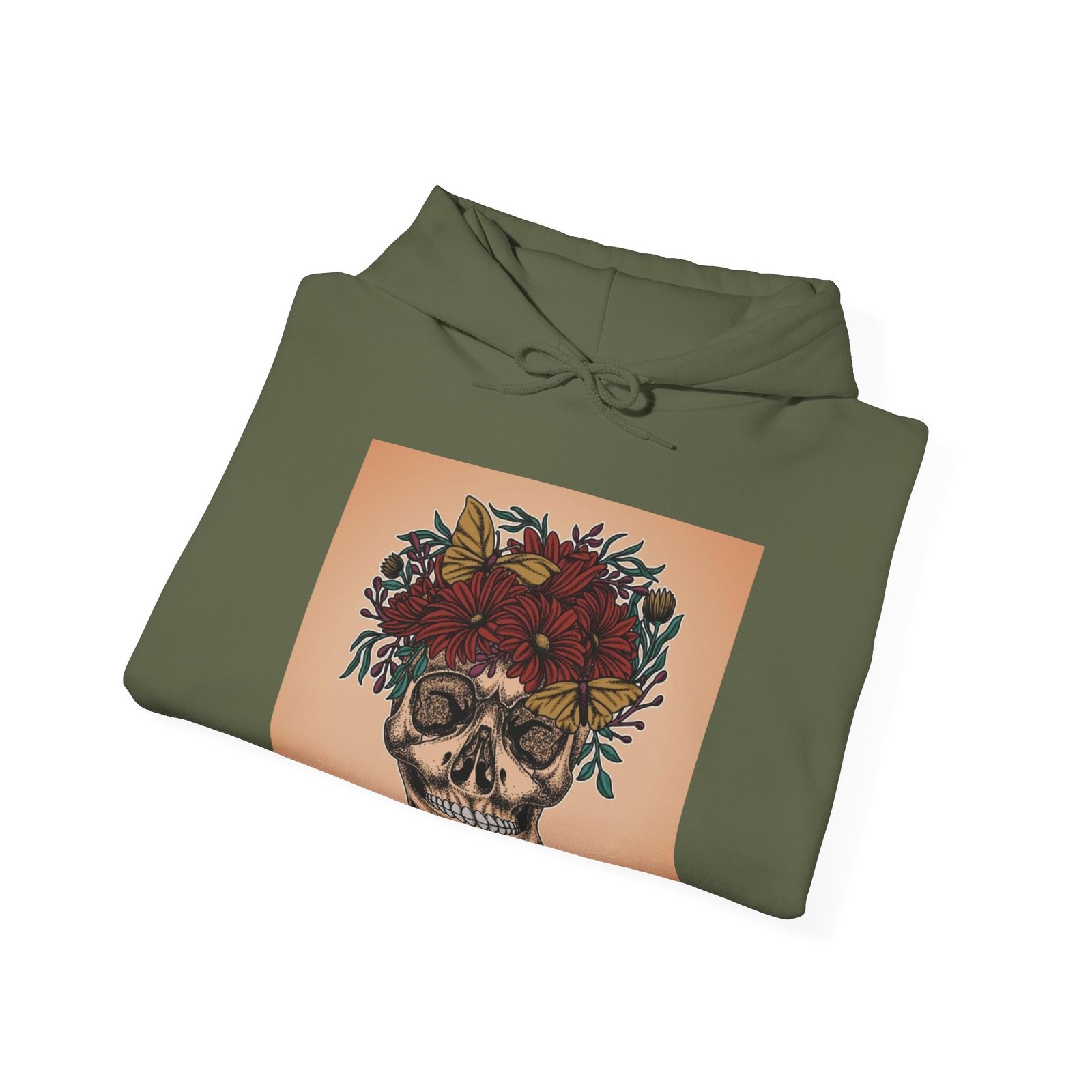 Skull Roses Tattoo Flowers Hoodie, Gothic Sweatshirt, Edgy Pullover, Dark Floral - Image 40