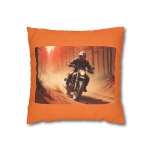 Scrambling Bikes Square Poly Canvas Pillowcase