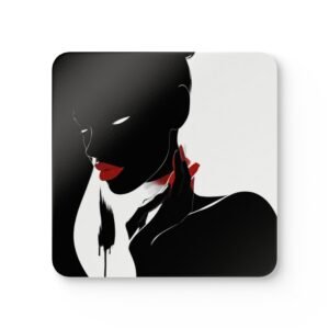 Black And White Corkwood Coaster Set