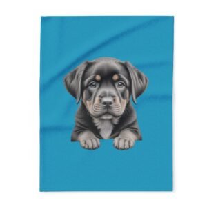 Rottweiller Puppy Arctic Fleece Blanket 08
