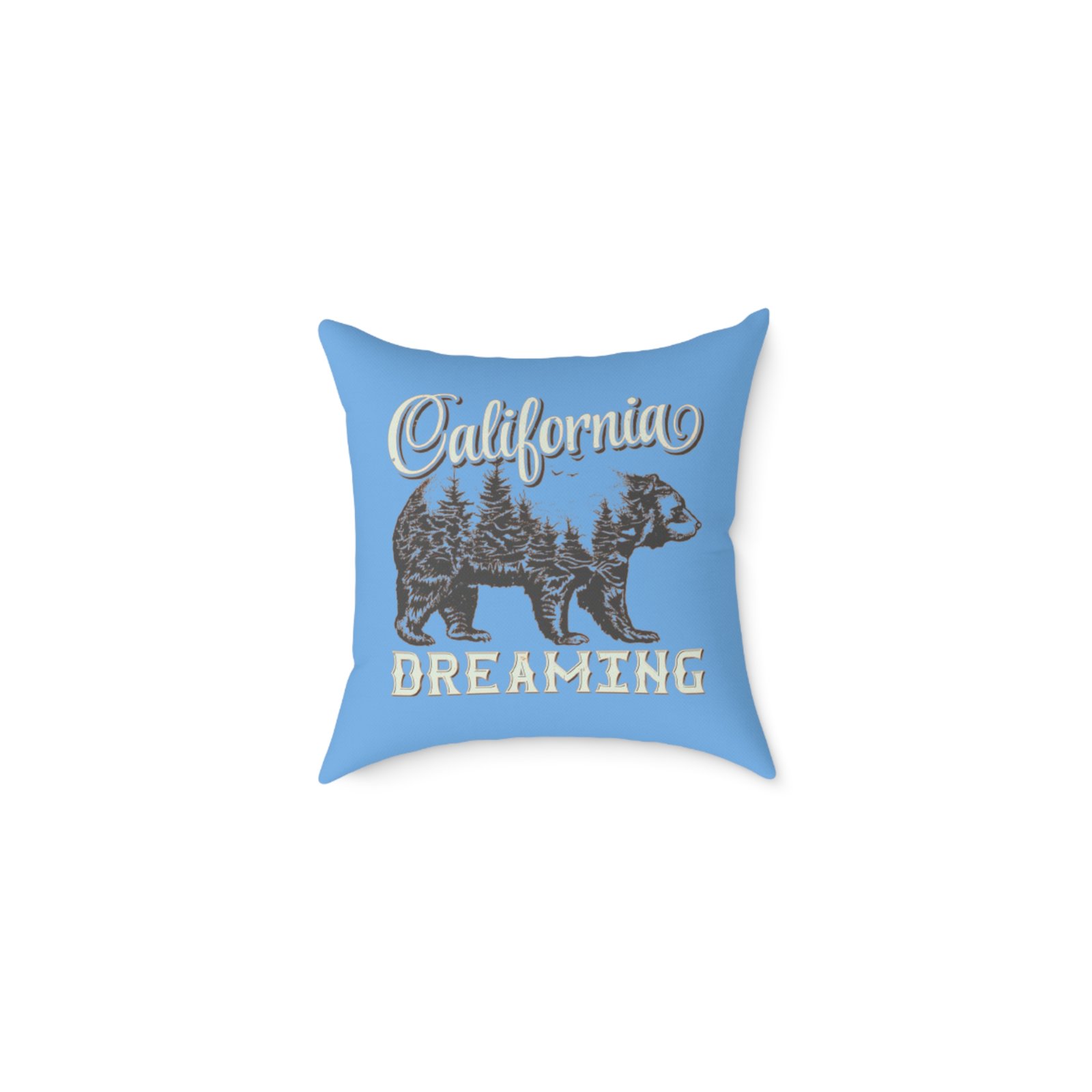 California Dreaming Square Poly Canvas Pillow