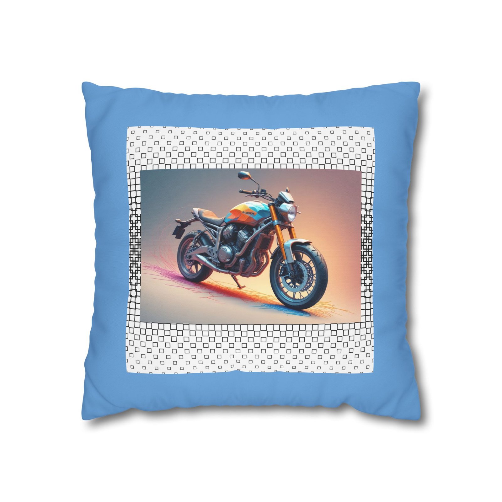 Scrambling Bikes Square Poly Canvas Pillowcase - Image 5