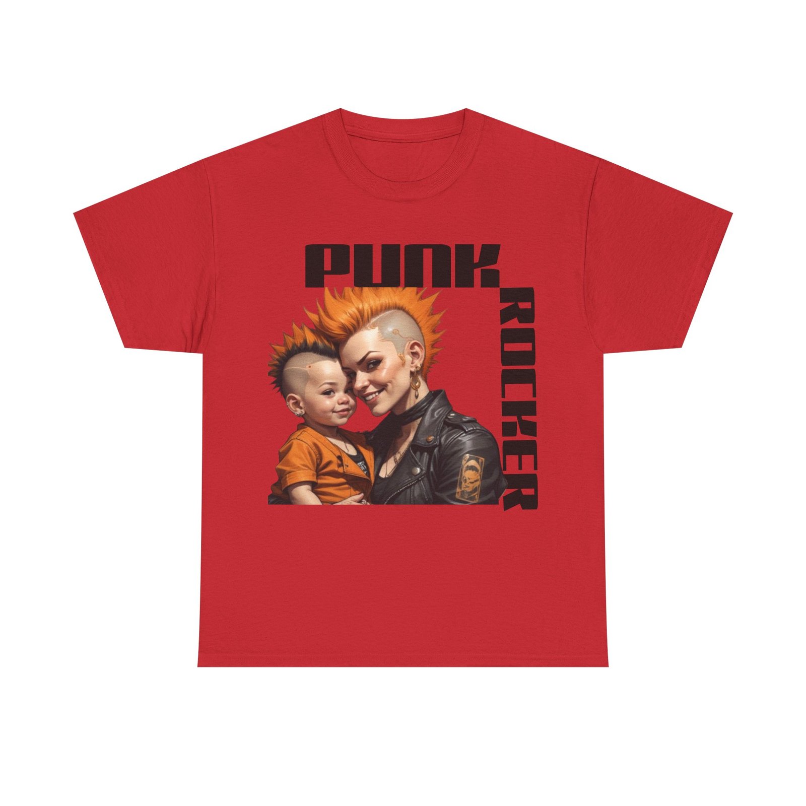 Punk Mother Daughter Father Son Grandparents Grandkids Matching Unisex Heavy Cotton Tee - Image 69