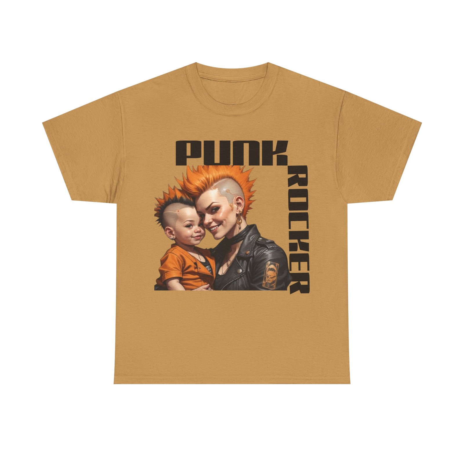 Punk Mother Daughter Father Son Grandparents Grandkids Matching Unisex Heavy Cotton Tee - Image 25