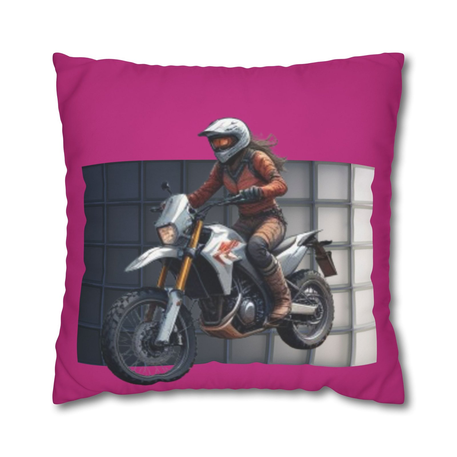 Scrambling Bikes Square Poly Canvas Pillowcase - Image 17