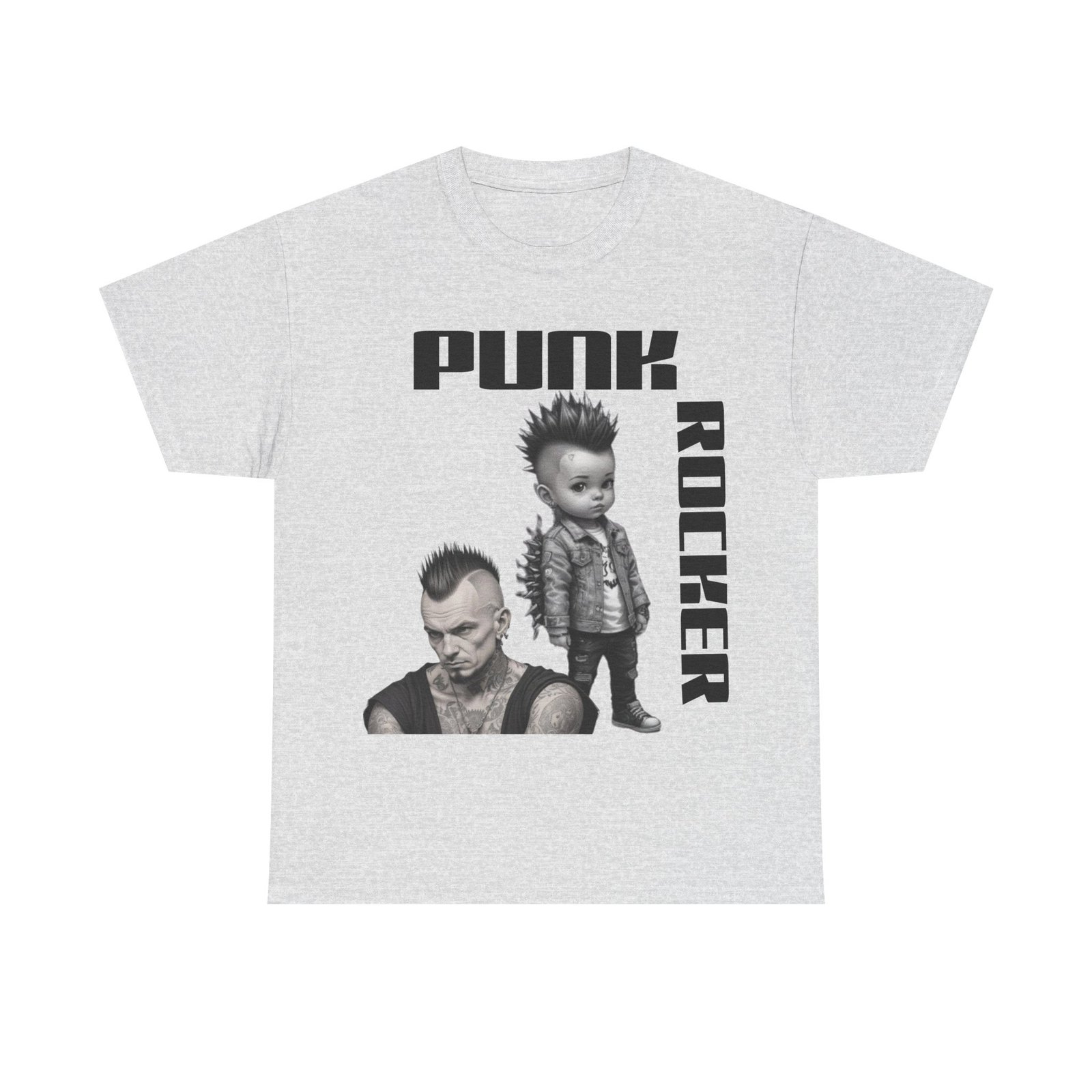 Punk Mother Daughter Father Son Grandparents Grandkids Matching Unisex Heavy Cotton Tee - Image 5